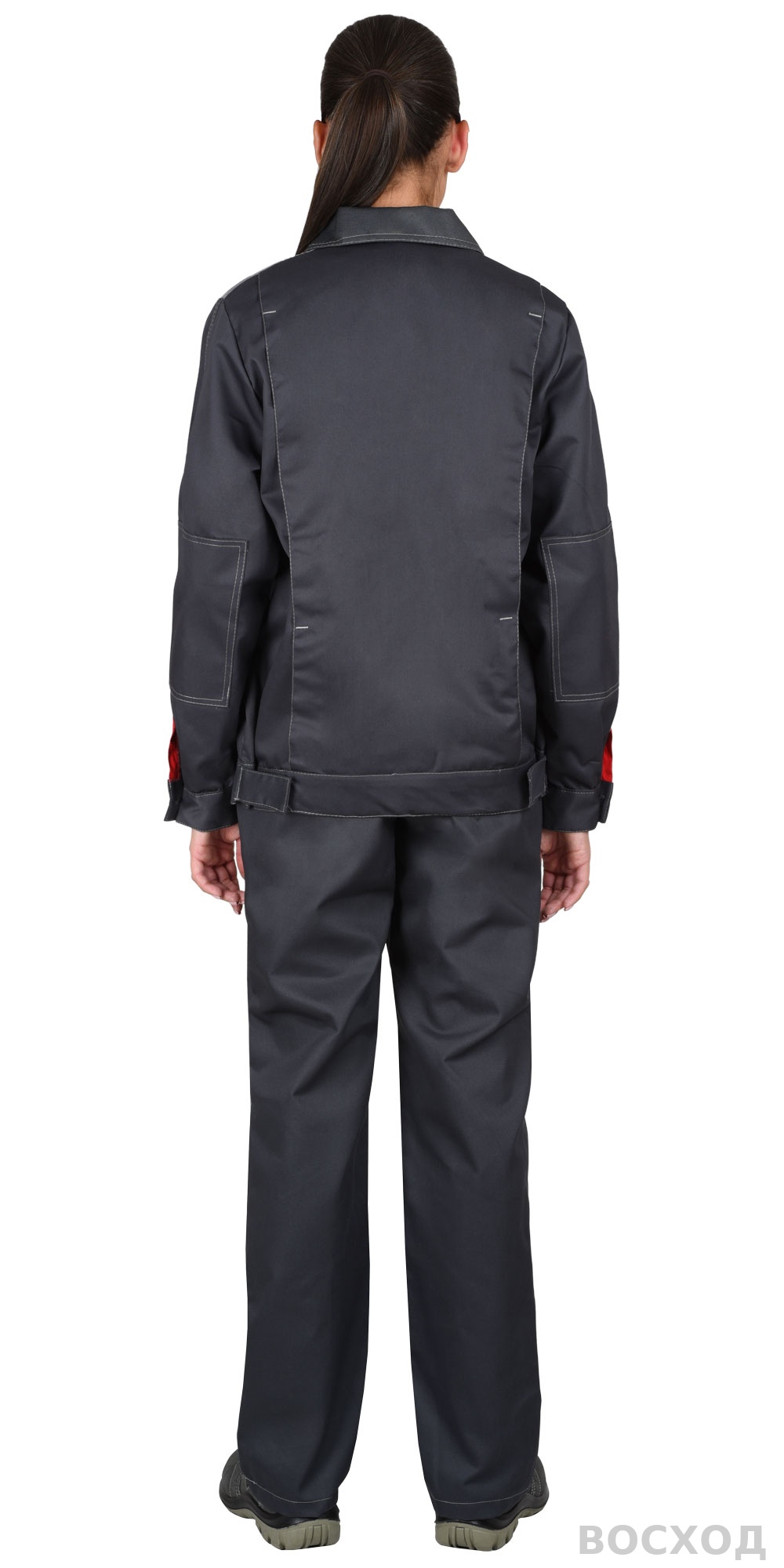 Костюм СИРИУС-ФАВОРИТ женский куртка, брюки т. со св.серым