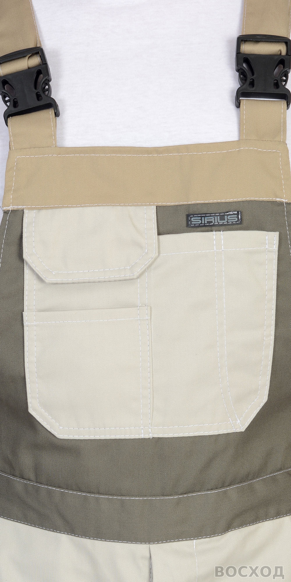 Костюм СИРИУС-КАСПИЙ куртка, п/к, с оливой, песочным и СОП