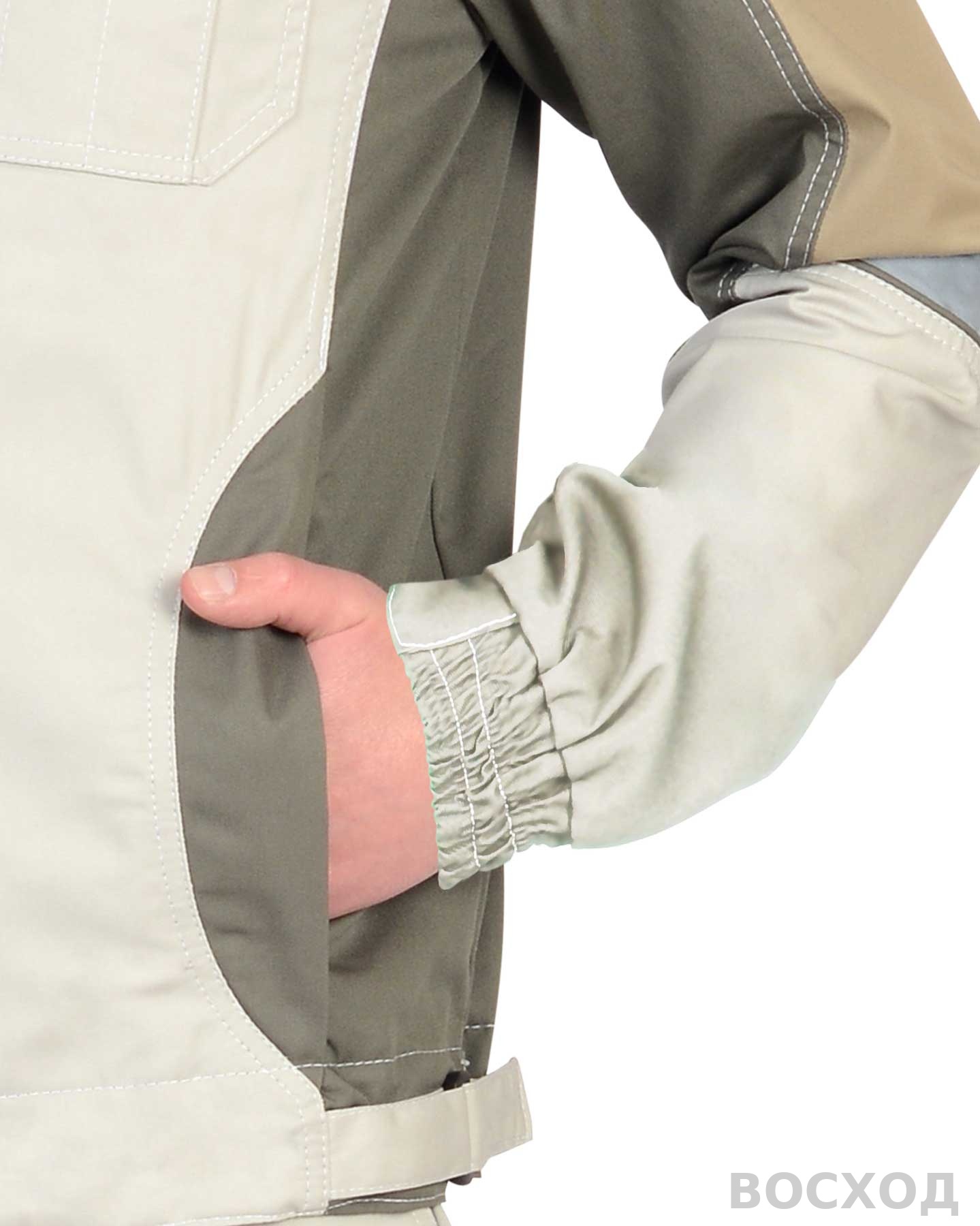 Костюм СИРИУС-КАСПИЙ куртка, п/к, с оливой, песочным и СОП