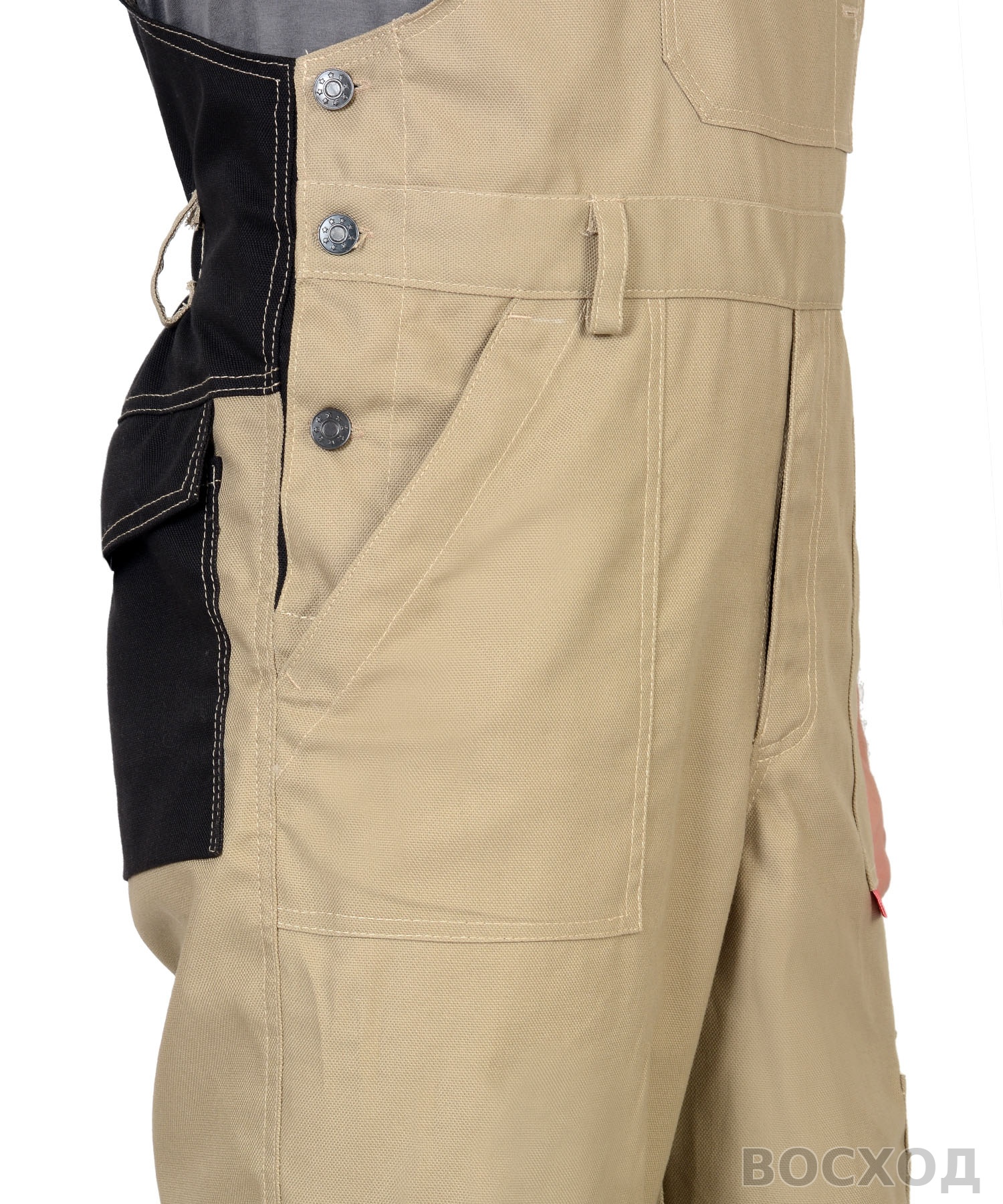 Полукомбинезон СИРИУС-ВЕСТ-ВОРК бежевый с черным пл. 275 г/кв.м
