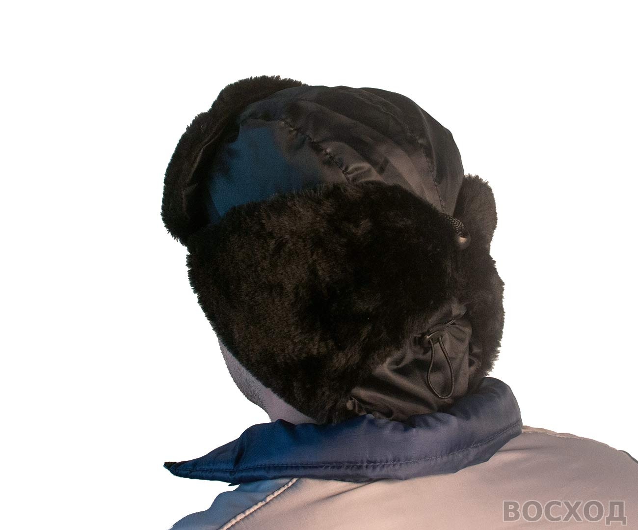 Шапка "Антифрост" черная, тк.Оксфорд, подкл. бязь - изображение 1