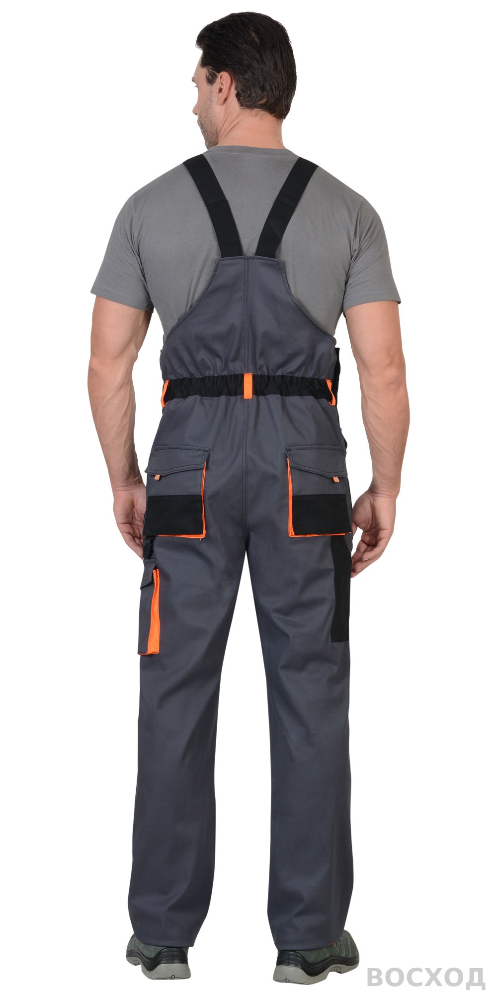 Полукомбинезон СИРИУС-МАНХЕТТЕН т. с оранж. и черным тк. стрейч пл. 250 г/кв.м