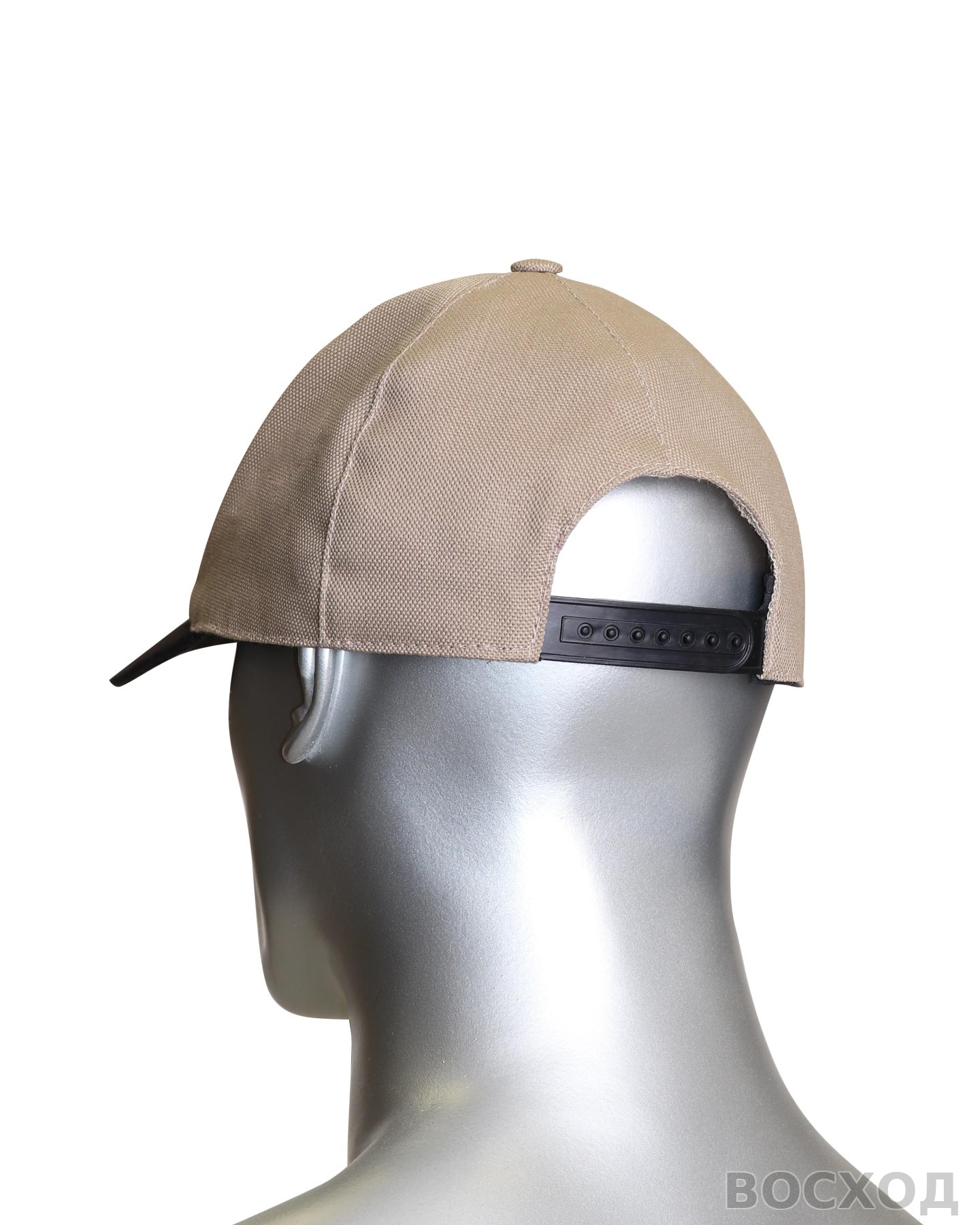 Кепка-бейсболка бежевая с черным козырьком (тк.PANACOTTA)