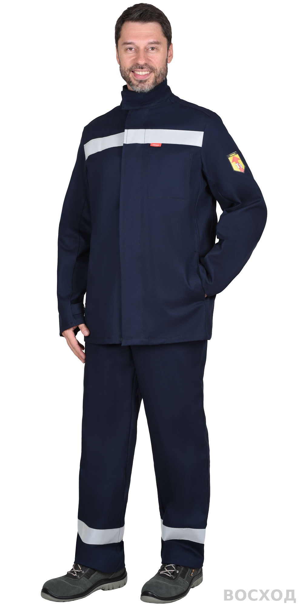 Костюм сварщика СИРИУС-ГЕРКУЛЕС летний: куртка, брюки темно- и СОП