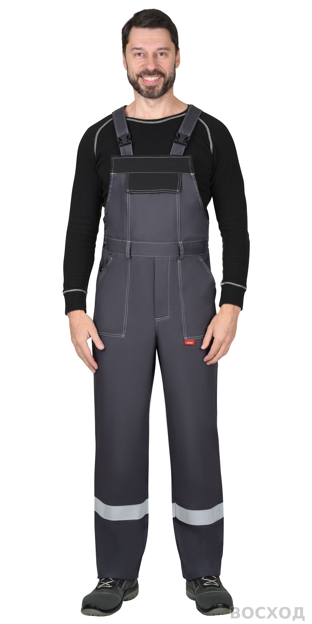 Костюм сварщика СИРИУС-ГЕРКУЛЕС летний, куртка, п/к т. с черным, СОП 50мм