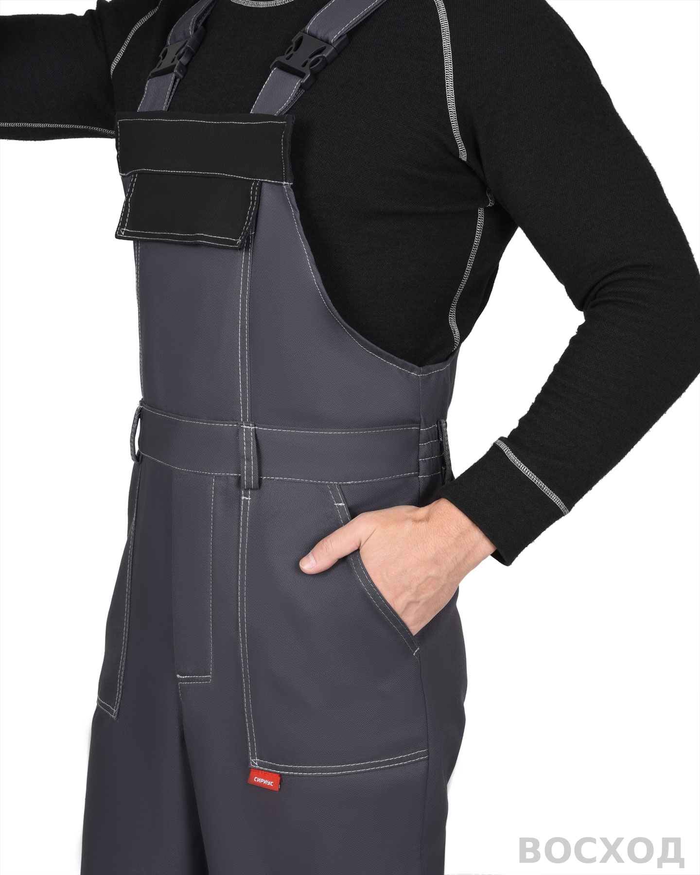 Костюм сварщика СИРИУС-ГЕРКУЛЕС летний, куртка, п/к т. с черным, СОП 50мм