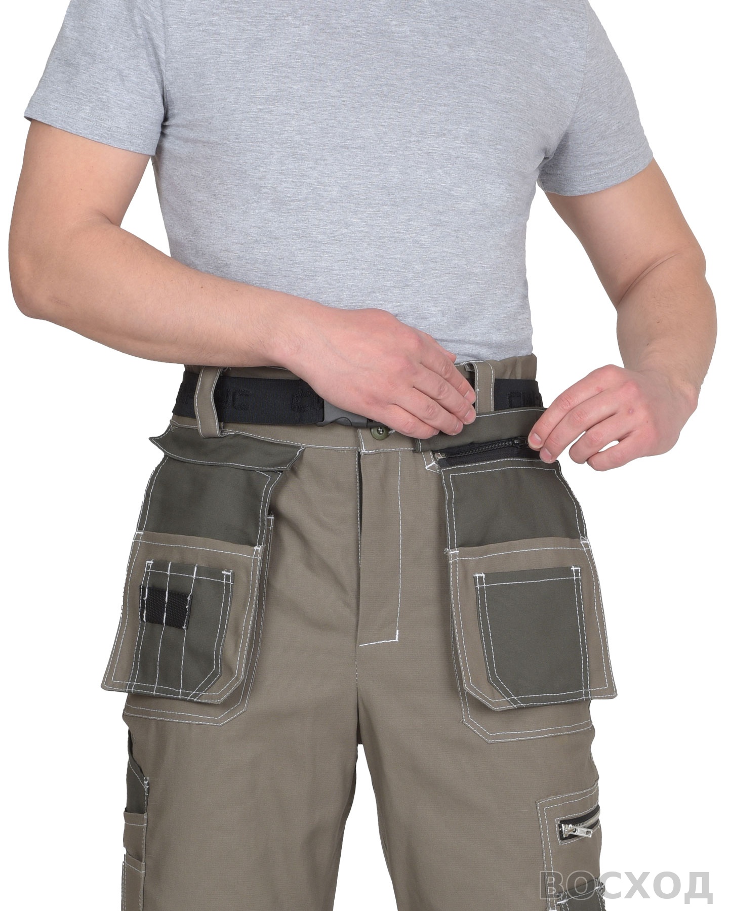 Брюки СИРИУС-ТОКИО т. с хаки 100%х/б пл. 265 г/кв.м