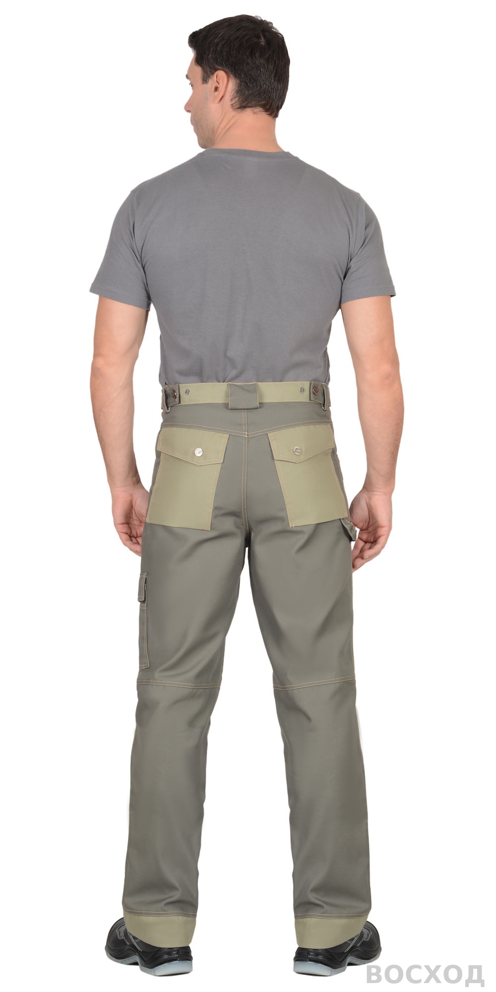 Костюм СИРИУС-ВЕСТ-ВОРК куртка дл., брюки т. со св.оливковым пл. 275 г/кв.м