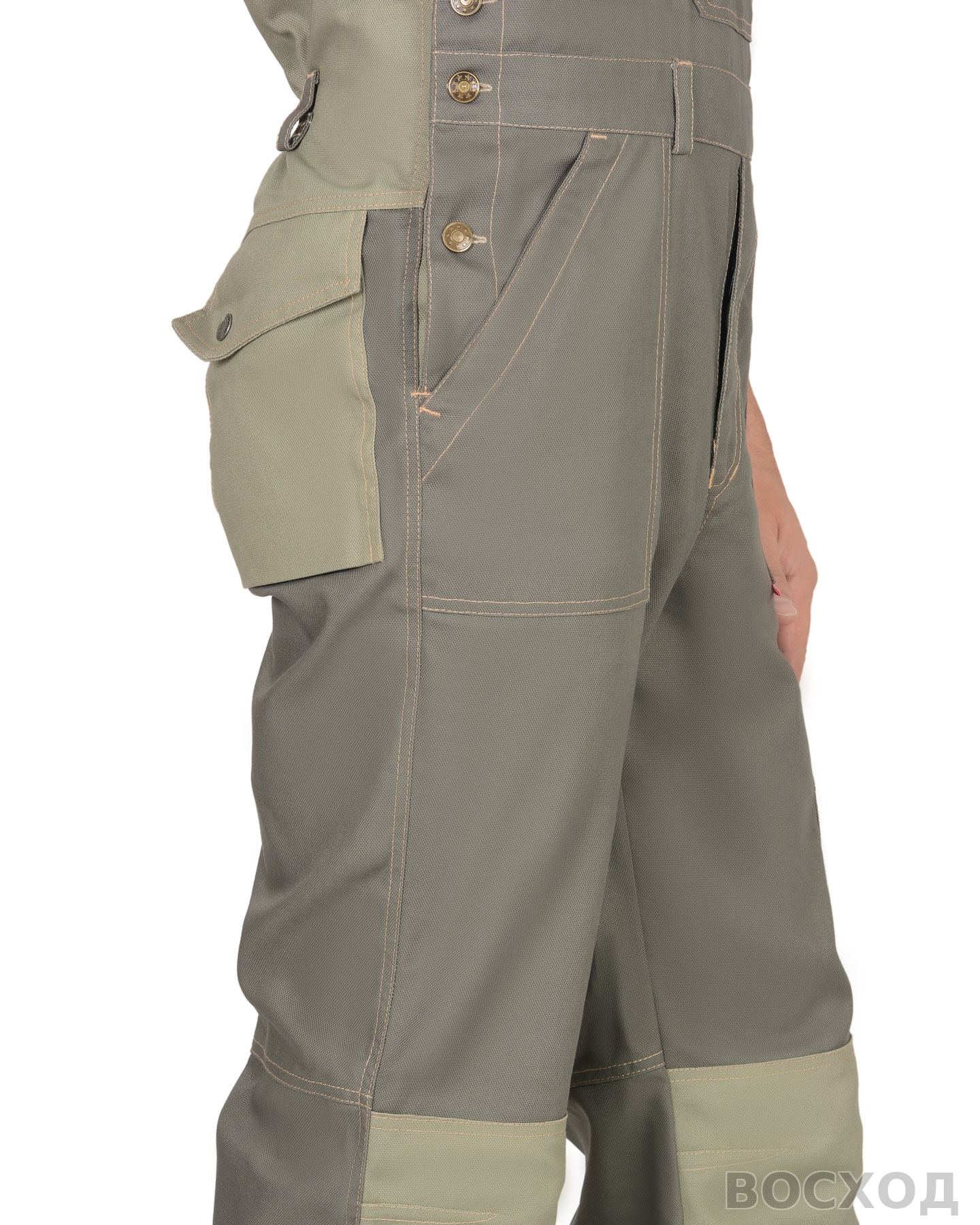 Костюм СИРИУС-ВЕСТ-ВОРК куртка кор., п/к т. со св.оливковым пл. 275 г/кв.м