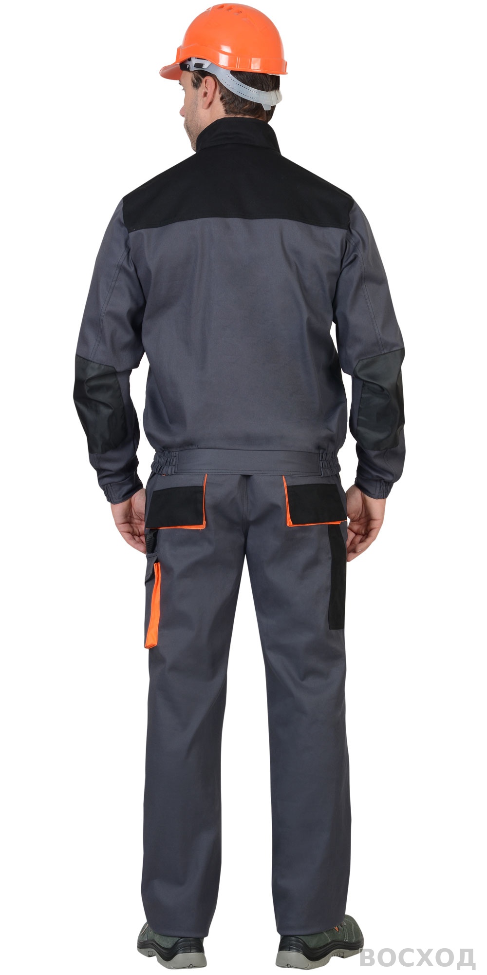 Костюм СИРИУС-МАНХЕТТЕН кор. кур., бр., т. с оранж. и черым тк. стрейч пл. 250 г/кв.м