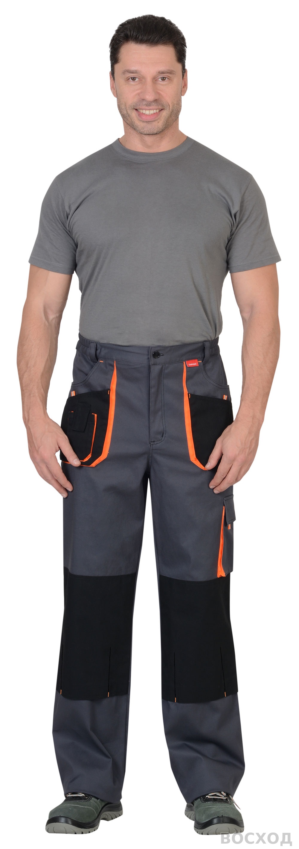 Костюм СИРИУС-МАНХЕТТЕН кор. кур., бр., т. с оранж. и черым тк. стрейч пл. 250 г/кв.м