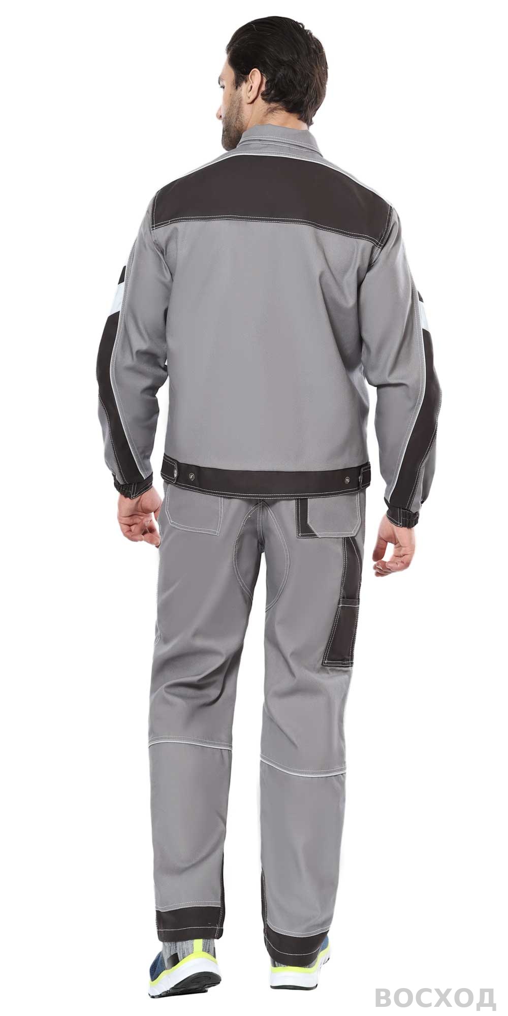 Костюм СИРИУС-ПЕКИН куртка кор., брюки с черным пл. 280 г/кв.м