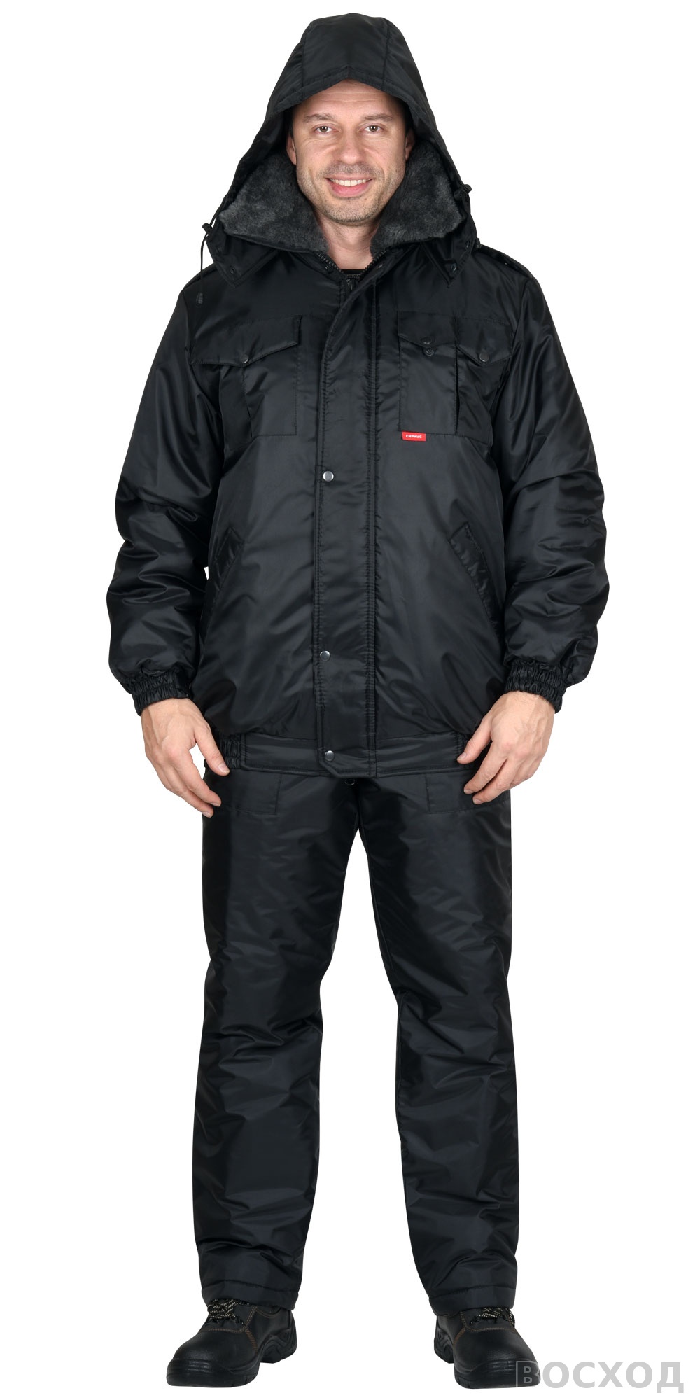 Костюм СИРИУС-ПОЛЮС куртка, полукомбинезон черный