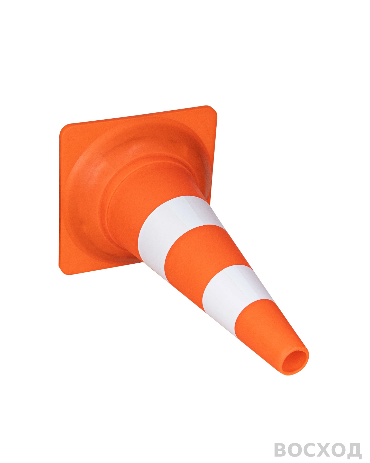 Конус сигнальный дорожный КС-2,4 520 мм с утяжелителем, две белых полосы