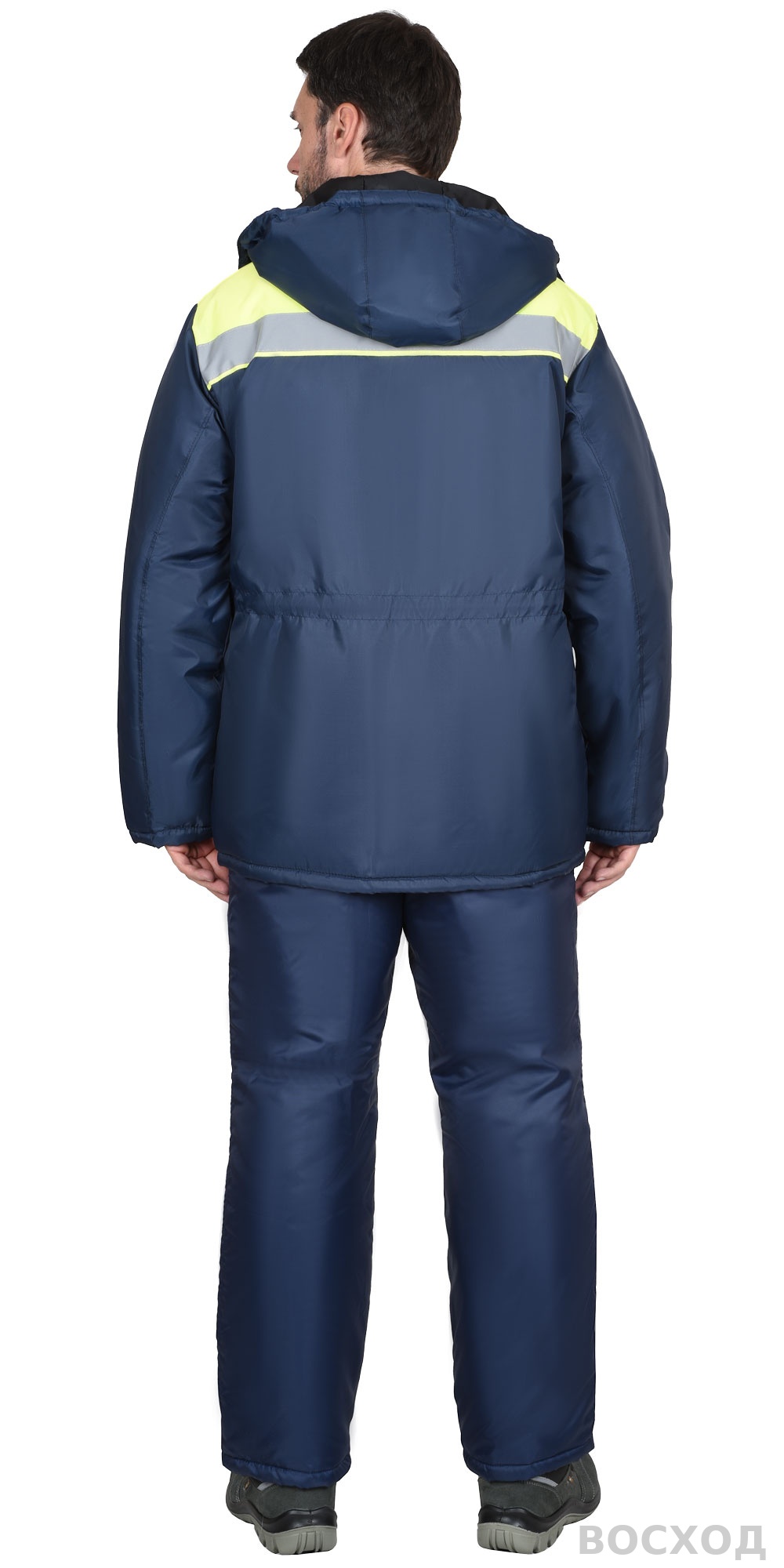 Куртка СИРИУС-БРИГАДИР темно-синяя с неоновым и СОП