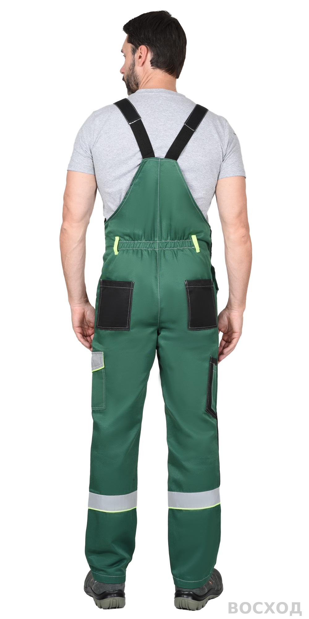 Костюм СИРИУС-ПОЛИНОМ муж., кур. кор., п/к. с черным и св.серым и СОП 50мм