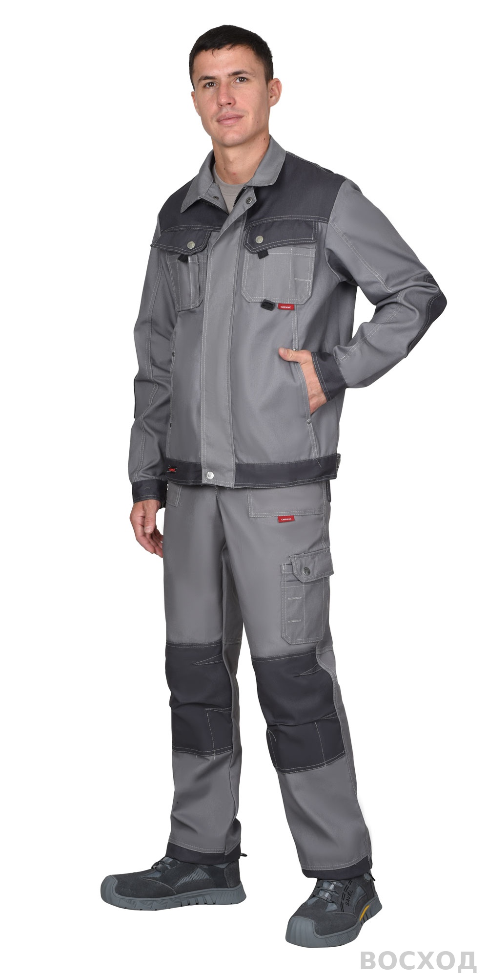 Куртка СИРИУС-ВЕСТ-ВОРК ср. с т.серым пл. 275 г/кв.м