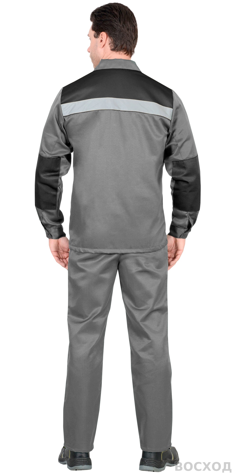 Костюм СИРИУС-СТАНДАРТ куртка, брюки ср. с черным СОП 50мм