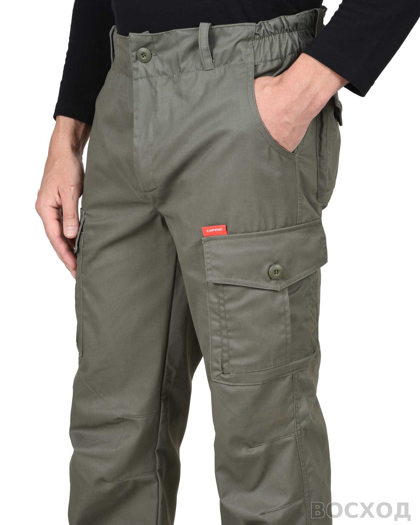 Брюки СИРИУС-ТАКТИК олива тк. механический стрейч с ВО
