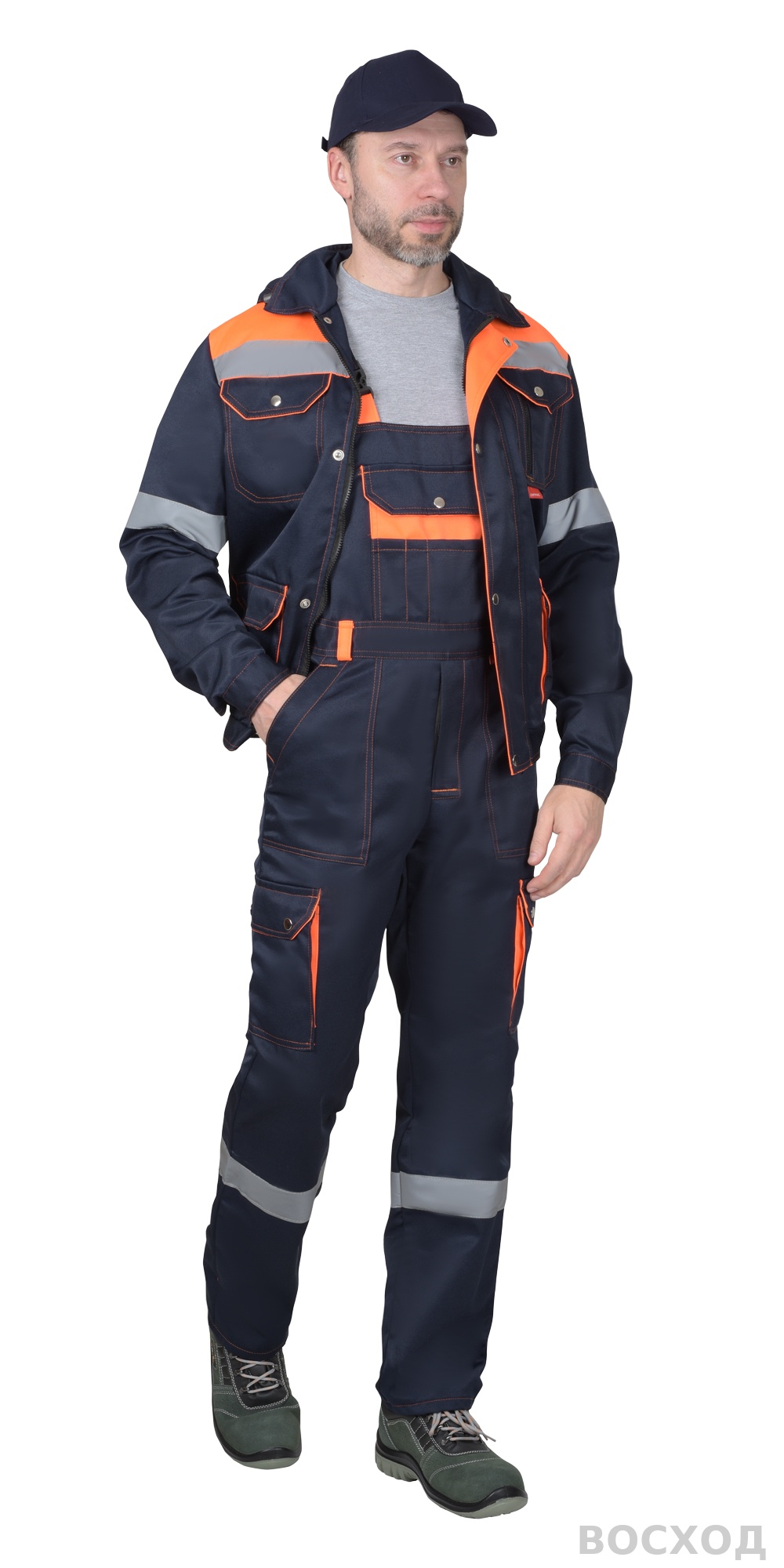 Костюм СИРИУС-ТИТАН куртка, п/к с оранжевым и СОП