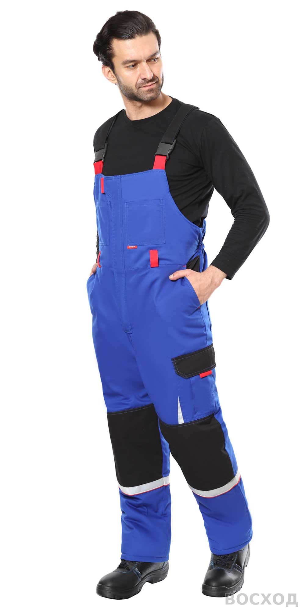 Костюм СИРИУС-СТАН зимний: куртка, п/к с черным и красным