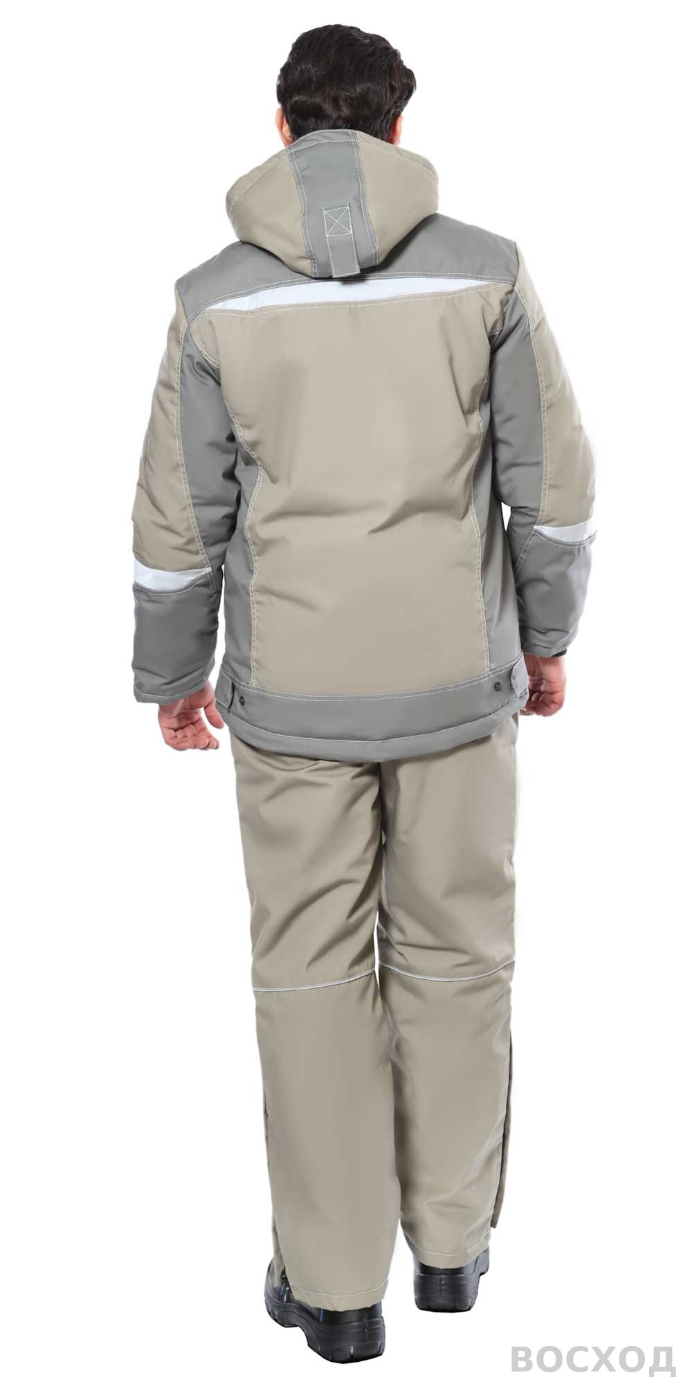 Костюм СИРИУС-ОЗОН куртка, брюки св. с т.оливковым