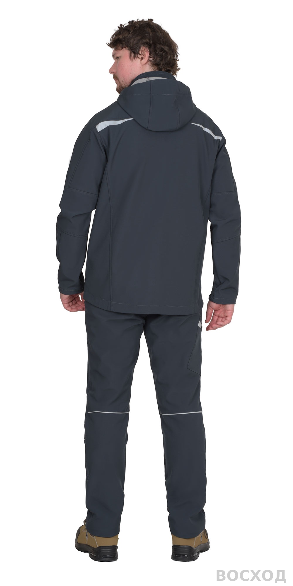 Куртка СИРИУС-СПЕЙС софтшелл сине-серая