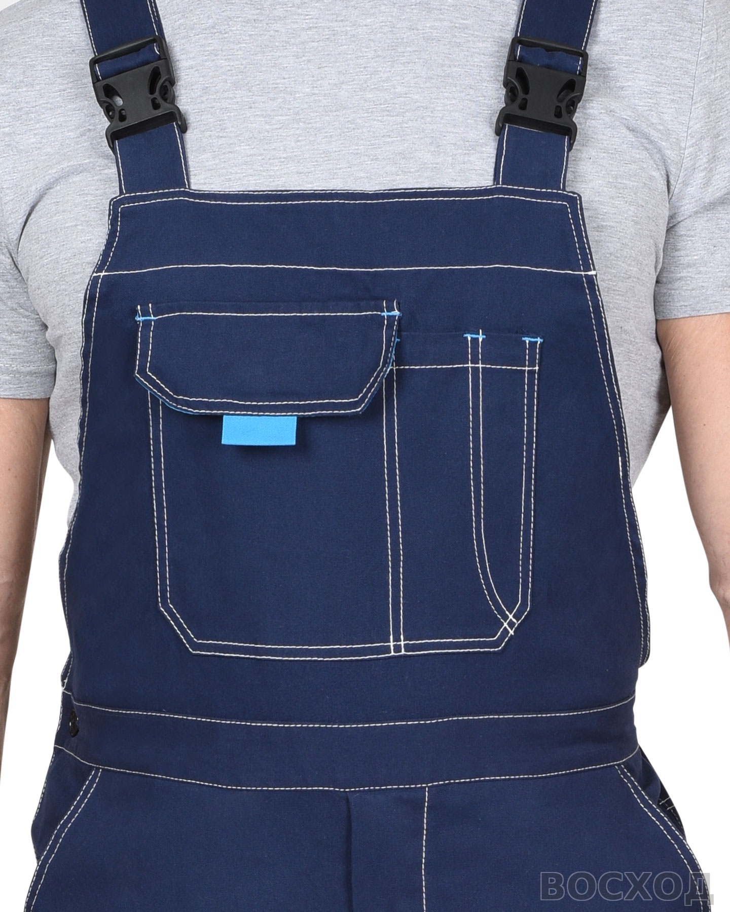 Полукомбинезон СИРИУС-ДЖЕТ с голубым тк. мех. стрейч с ВО