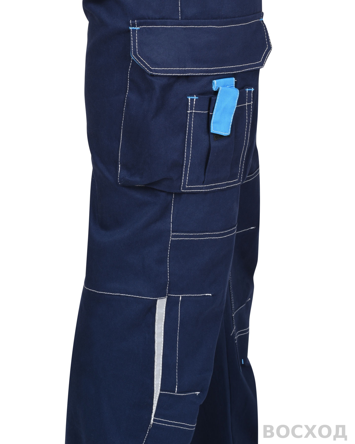 Полукомбинезон СИРИУС-ДЖЕТ с голубым тк. мех. стрейч с ВО