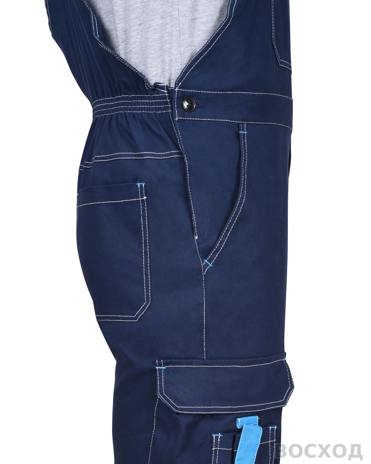 Полукомбинезон СИРИУС-ДЖЕТ с голубым тк. мех. стрейч с ВО