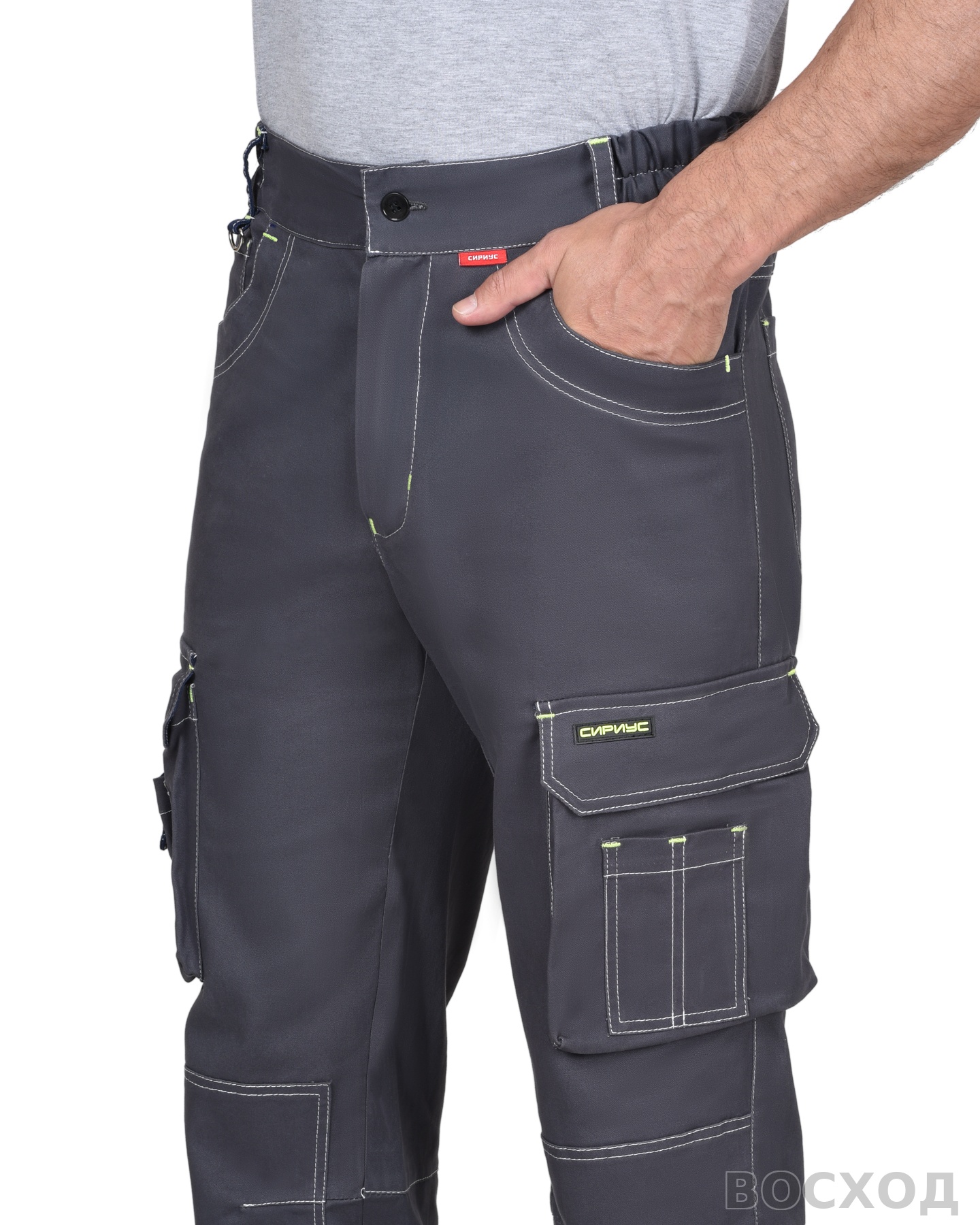 Брюки СИРИУС-ДЖЕТ т. с синим тк. стрейч с ВО