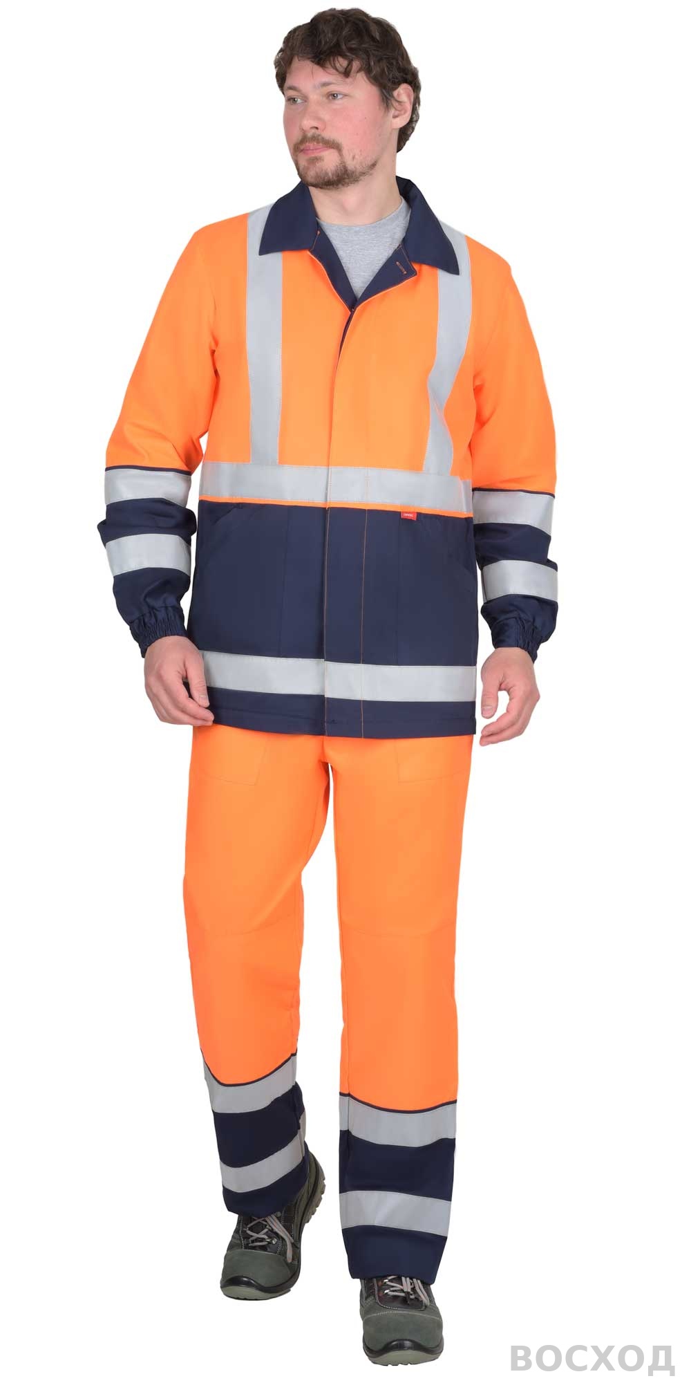 Куртка СИРИУС-ТЕРМИНАЛ-3-РОСС оранжевая с темно-синим