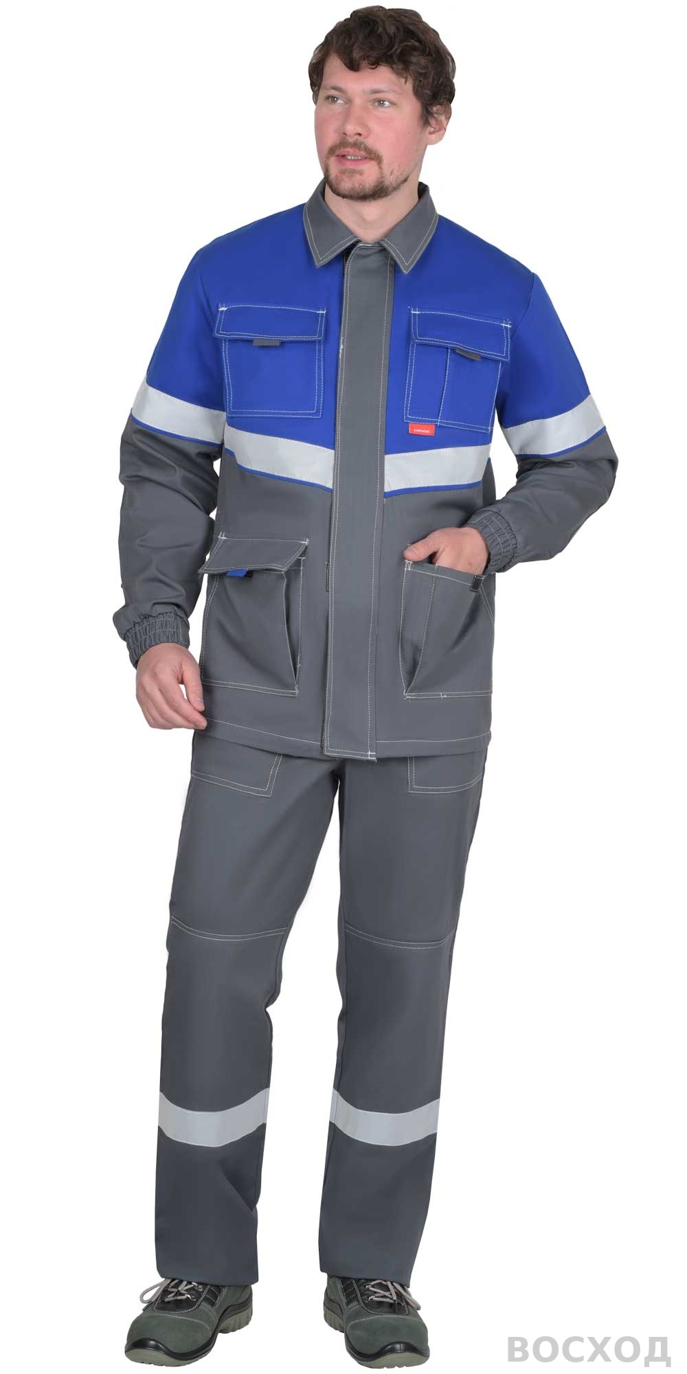 Костюм СИРИУС-САМОТЛОР-РОСС куртка, п/к с вас. 80% х/б 20% п/э антист. нить 250 г/кв.