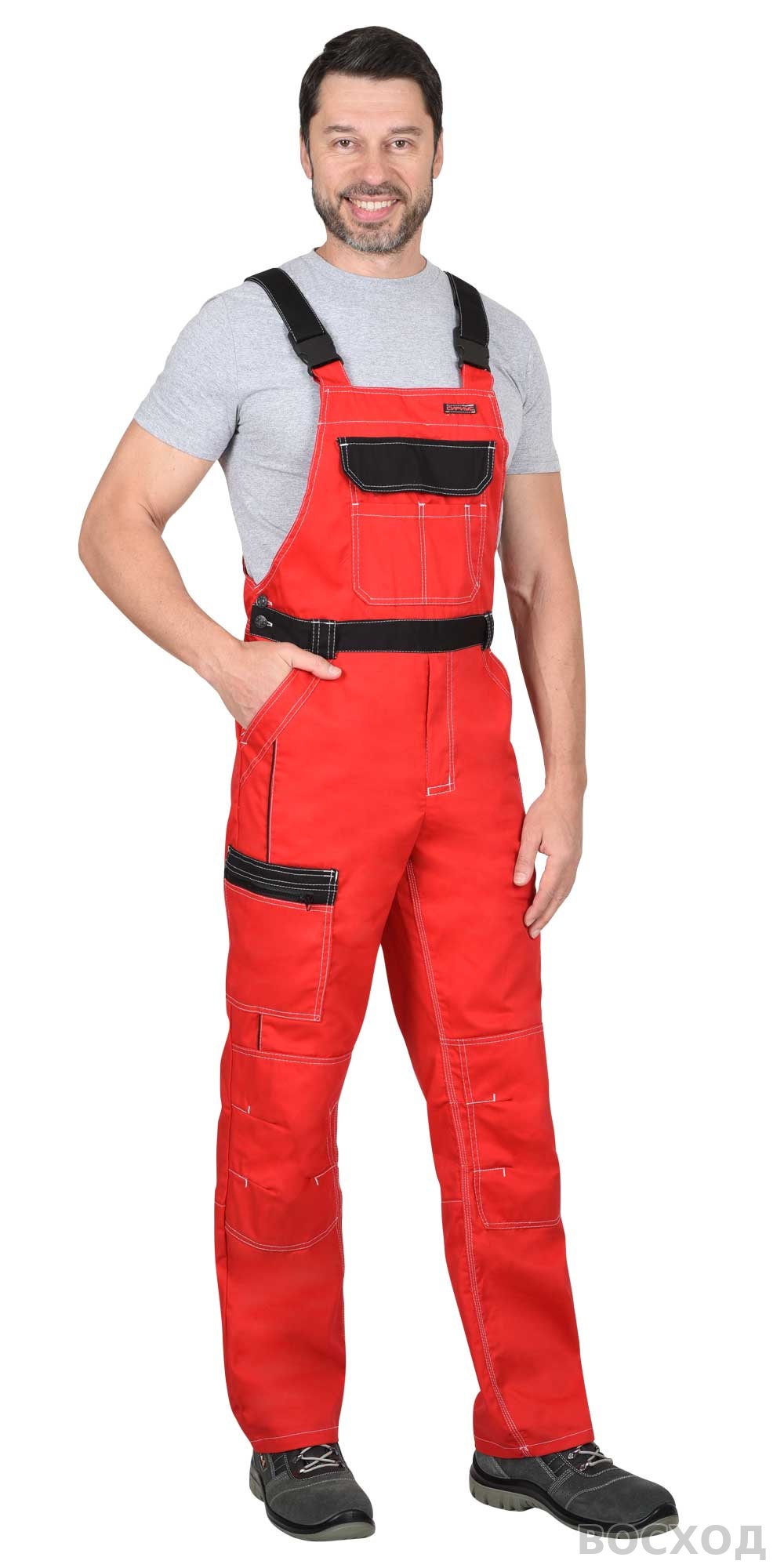 Костюм СИРИУС-ПРЕСТИЖ куртка, полукомбинезон с черным