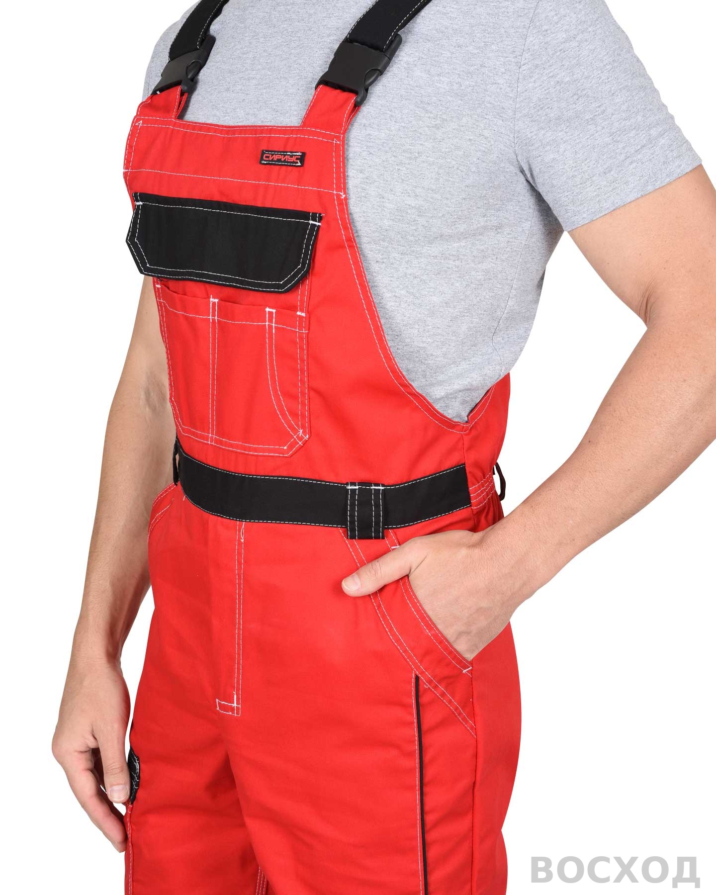 Костюм СИРИУС-ПРЕСТИЖ куртка, полукомбинезон с черным