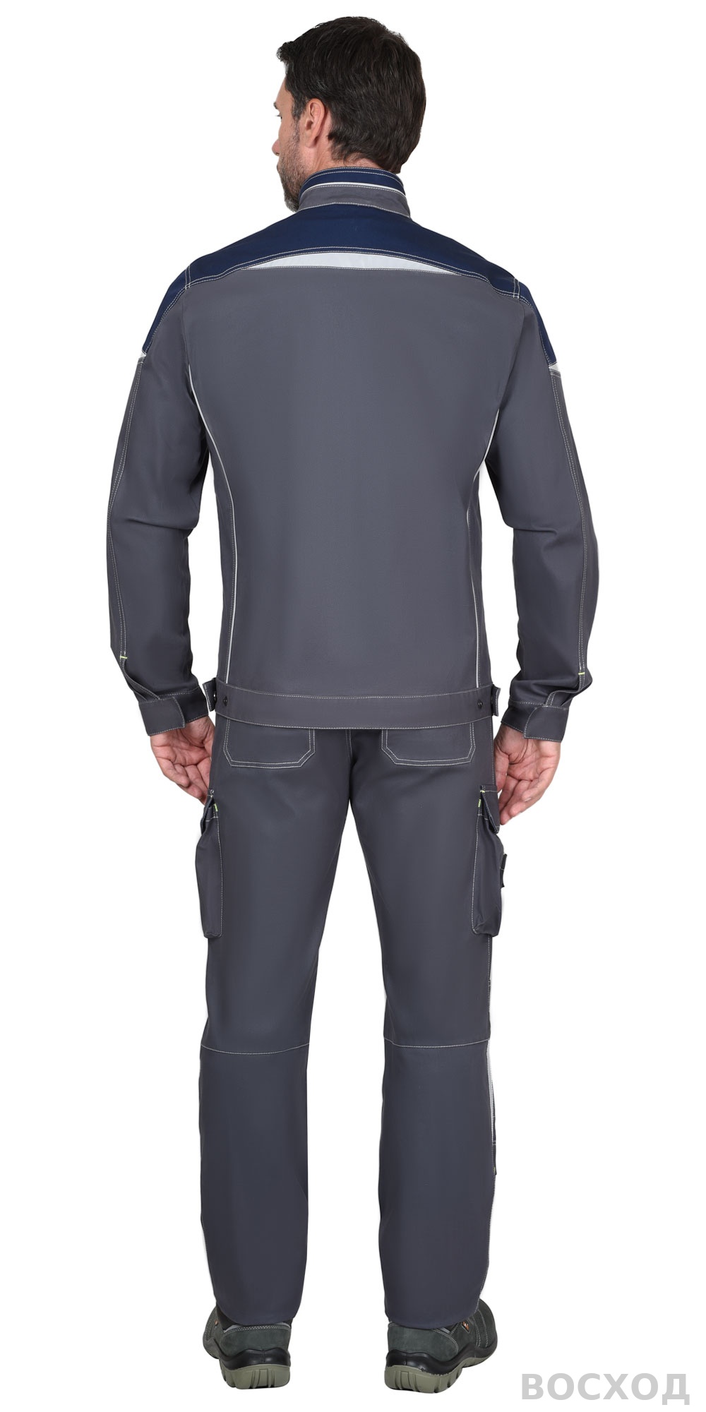 Костюм СИРИУС-ДЖЕТ куртка, полукомбинезон т- с синим тк. мех. стрейч с ВО
