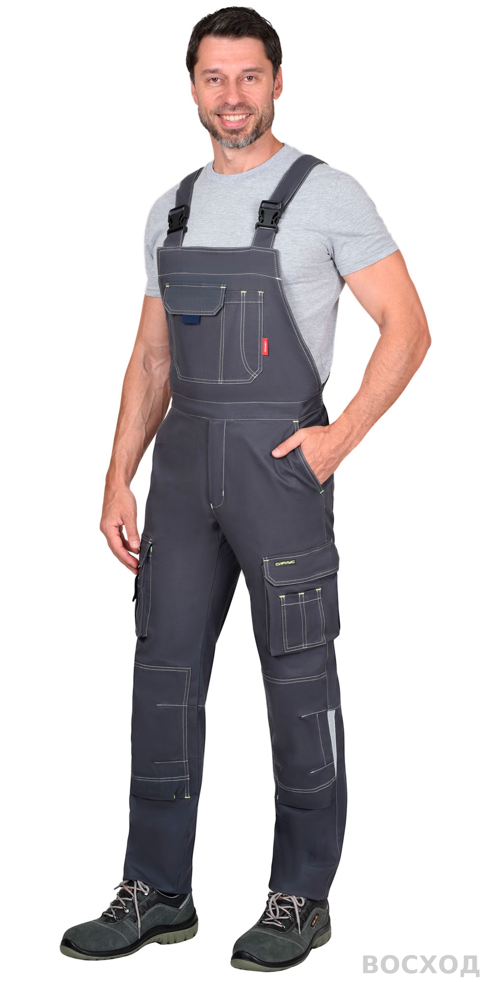 Костюм СИРИУС-ДЖЕТ куртка, полукомбинезон т- с синим тк. мех. стрейч с ВО