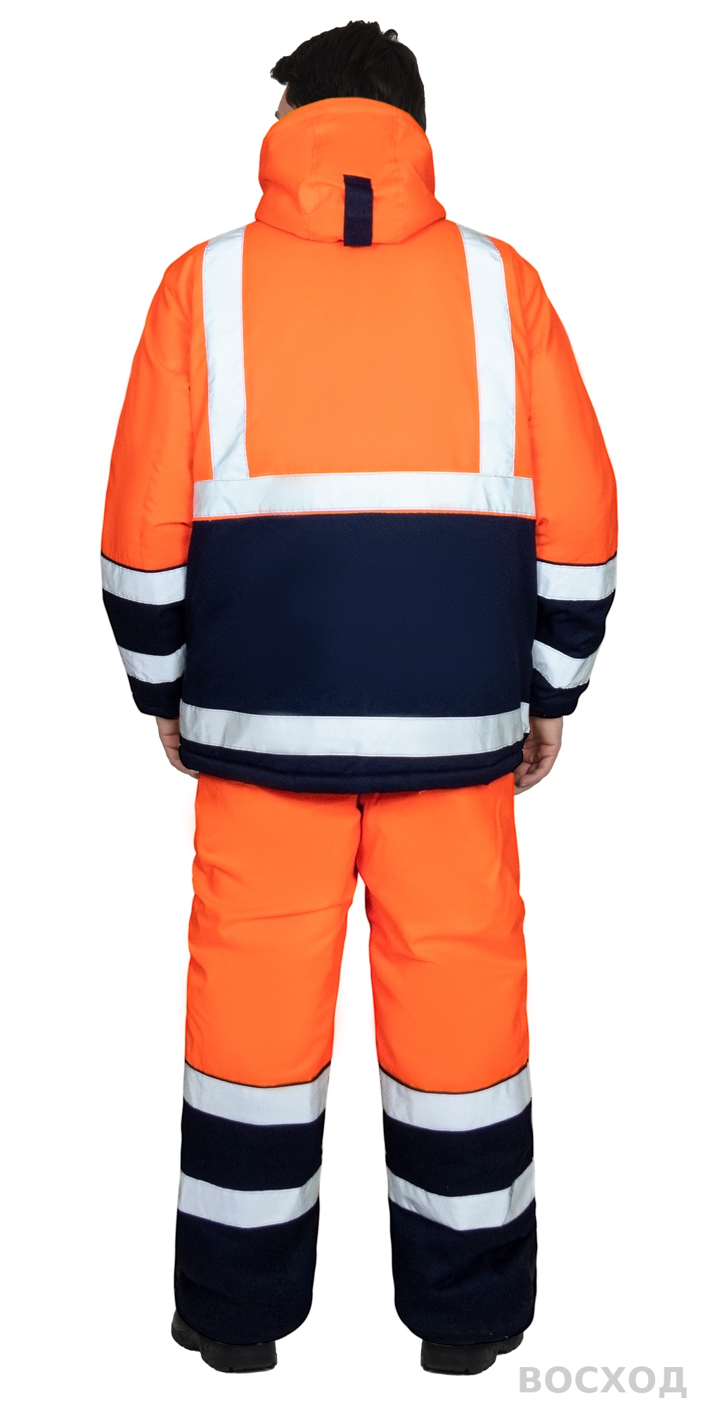 Костюм СИРИУС-МАГИСТРАЛЬ-3-РОСС куртка, п/к, синий с оранжевым и СОП