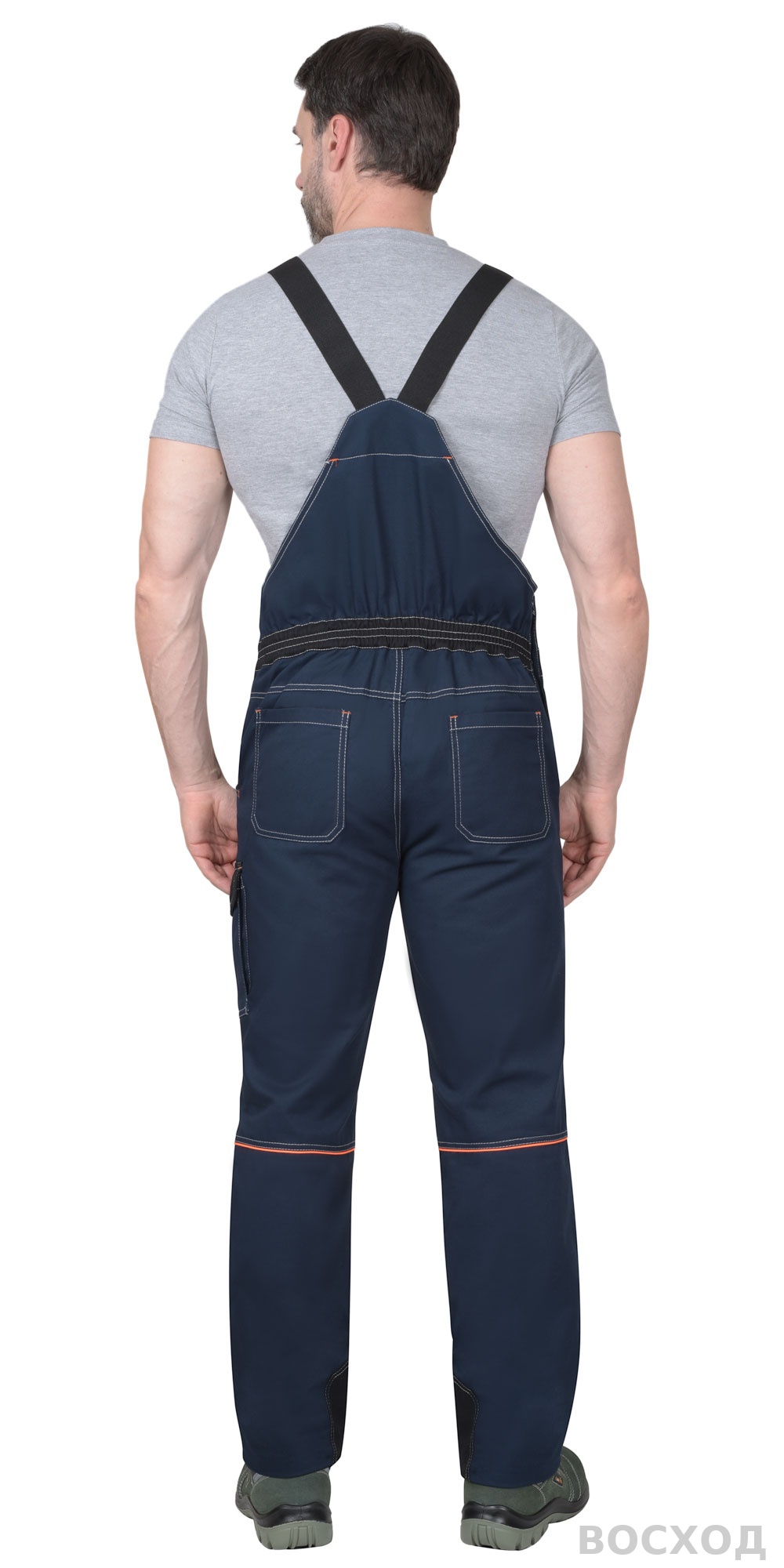 Полукомбинезон СИРИУС-ШАТЛ-РОСС с черным, 80% х/б, пл. 260 г/кв.м