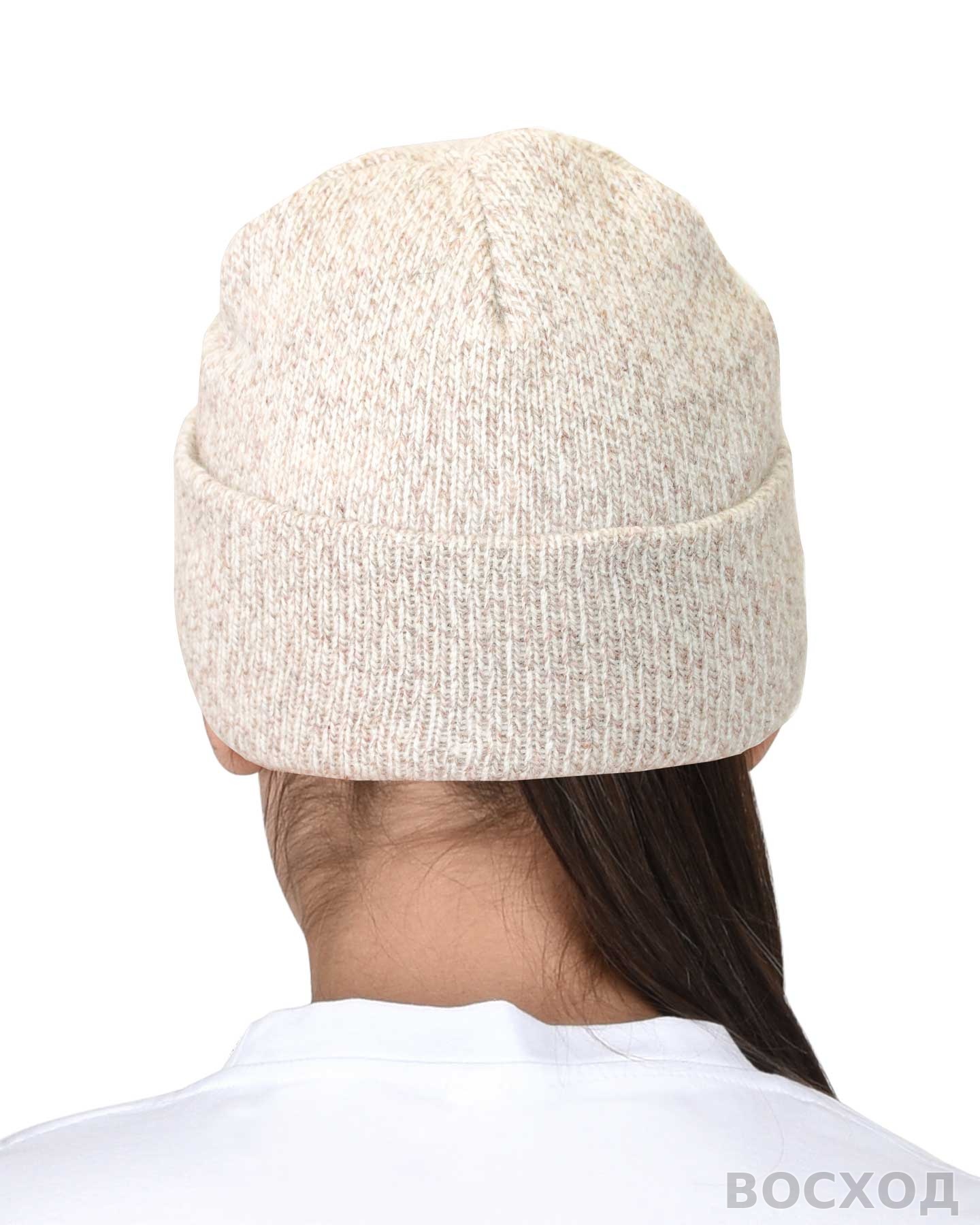 Шапка полушерстяная Иней, утеплитель Тинсулейт, цвет беж.меланж