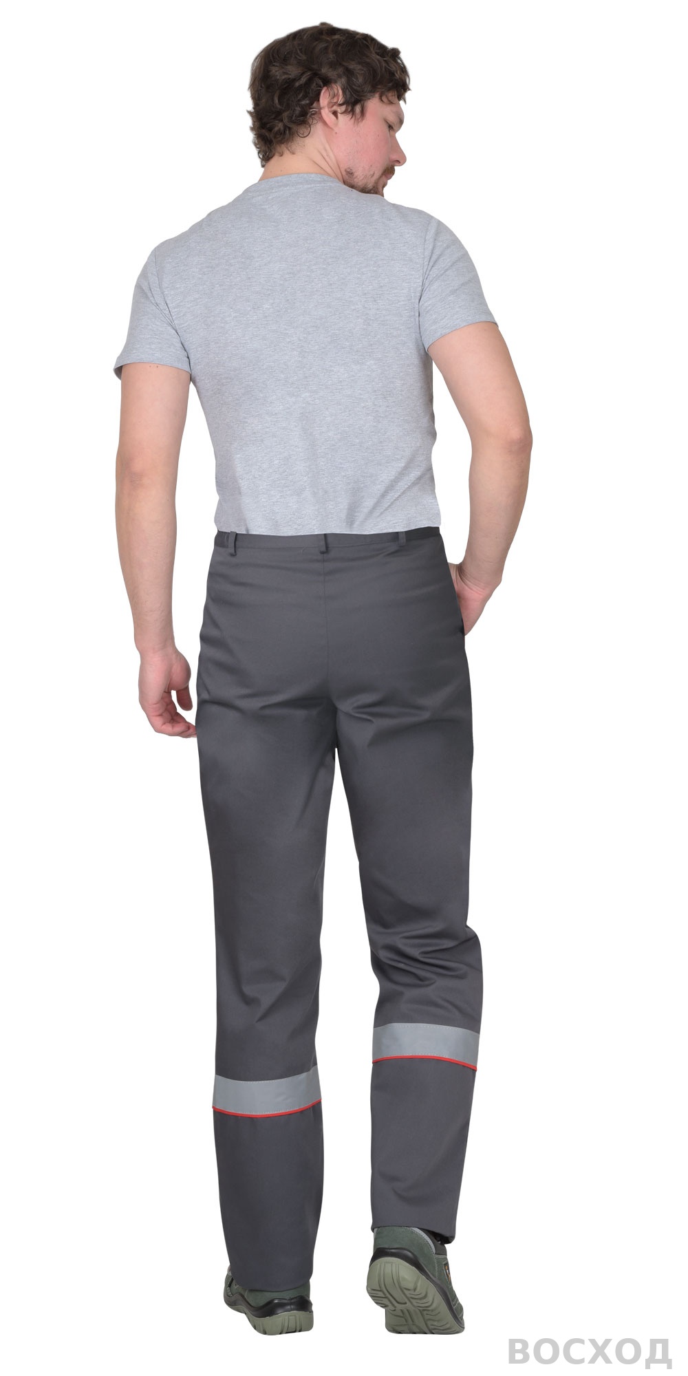 Костюм СИРИУС-МАСТЕР летний: куртка, брюки, темно- с красной отделкой