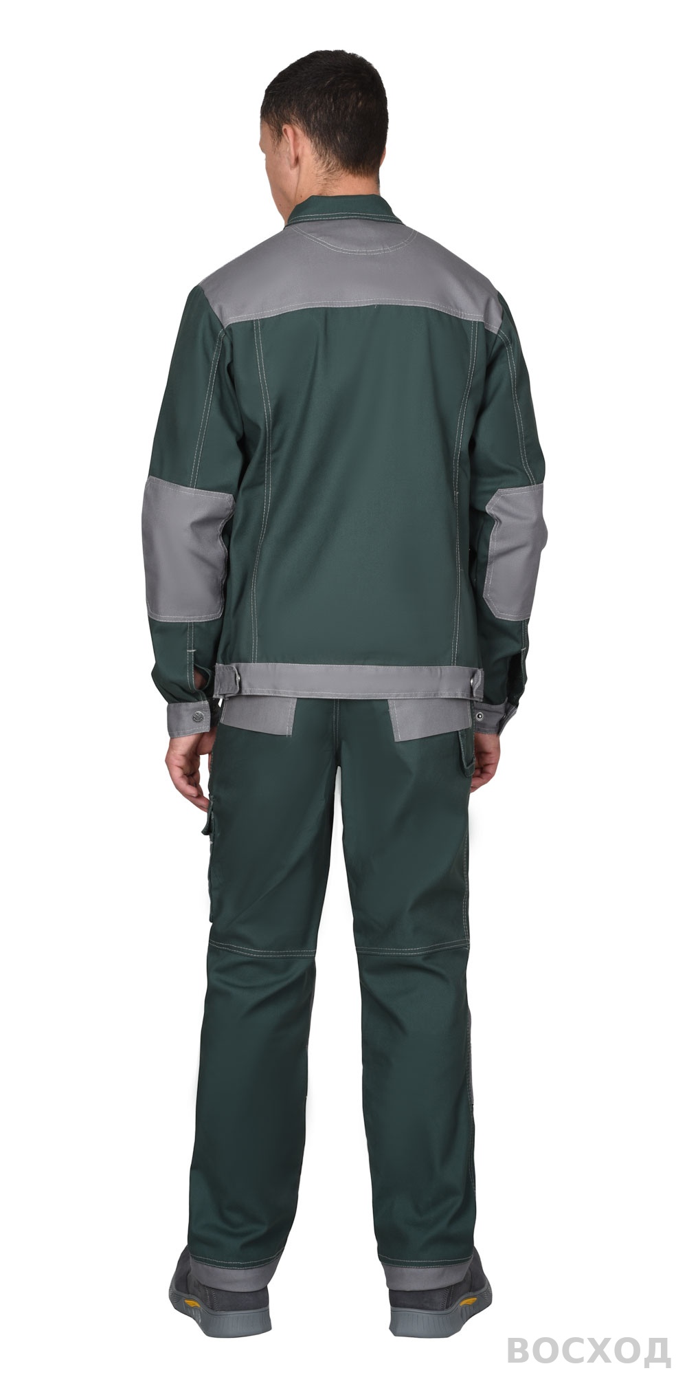 Куртка СИРИУС-ВЕСТ-ВОРК кор. зеленая со ср.серым