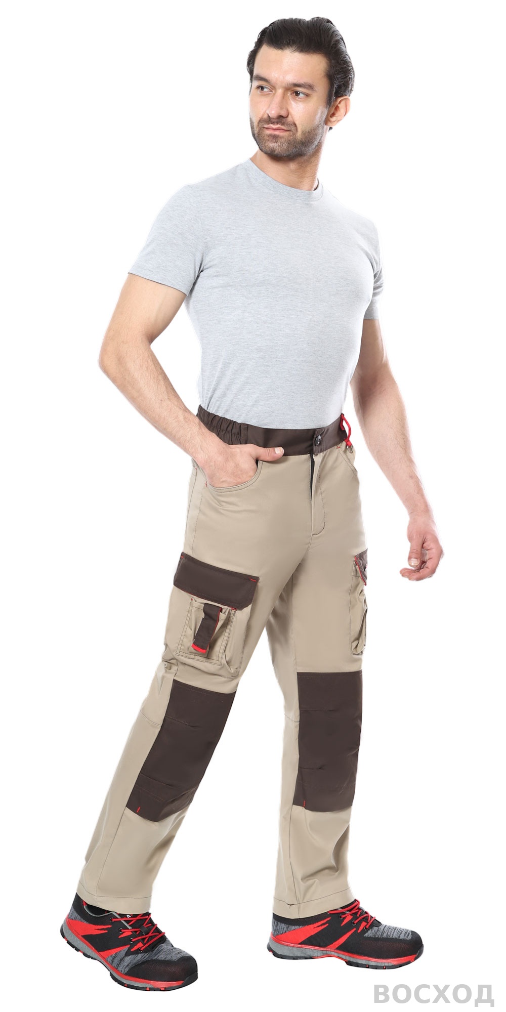 Костюм СИРИУС-ДЖЕТ БРАУН куртка, брюки с т.коричневым тк. мех. стрейч с ВО