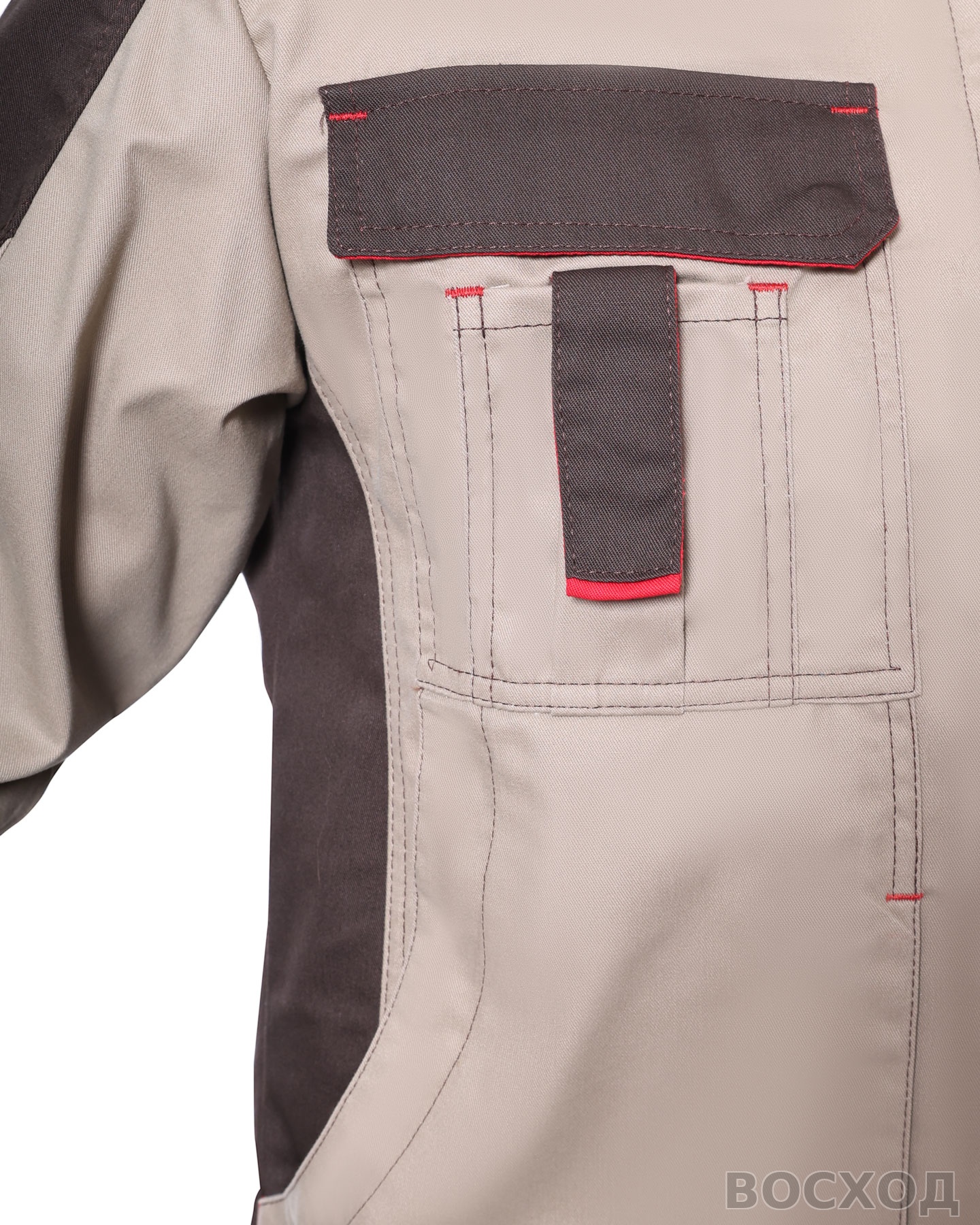 Костюм СИРИУС-ДЖЕТ БРАУН куртка, п/к, с т.коричневым тк. мех. стрейч с ВО