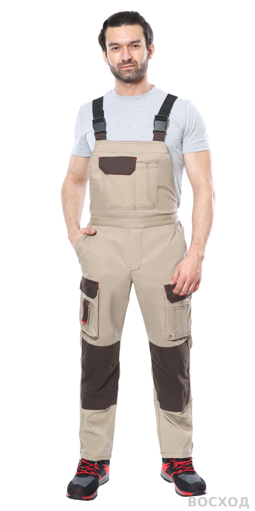 Костюм СИРИУС-ДЖЕТ БРАУН куртка, п/к, с т.коричневым тк. мех. стрейч с ВО