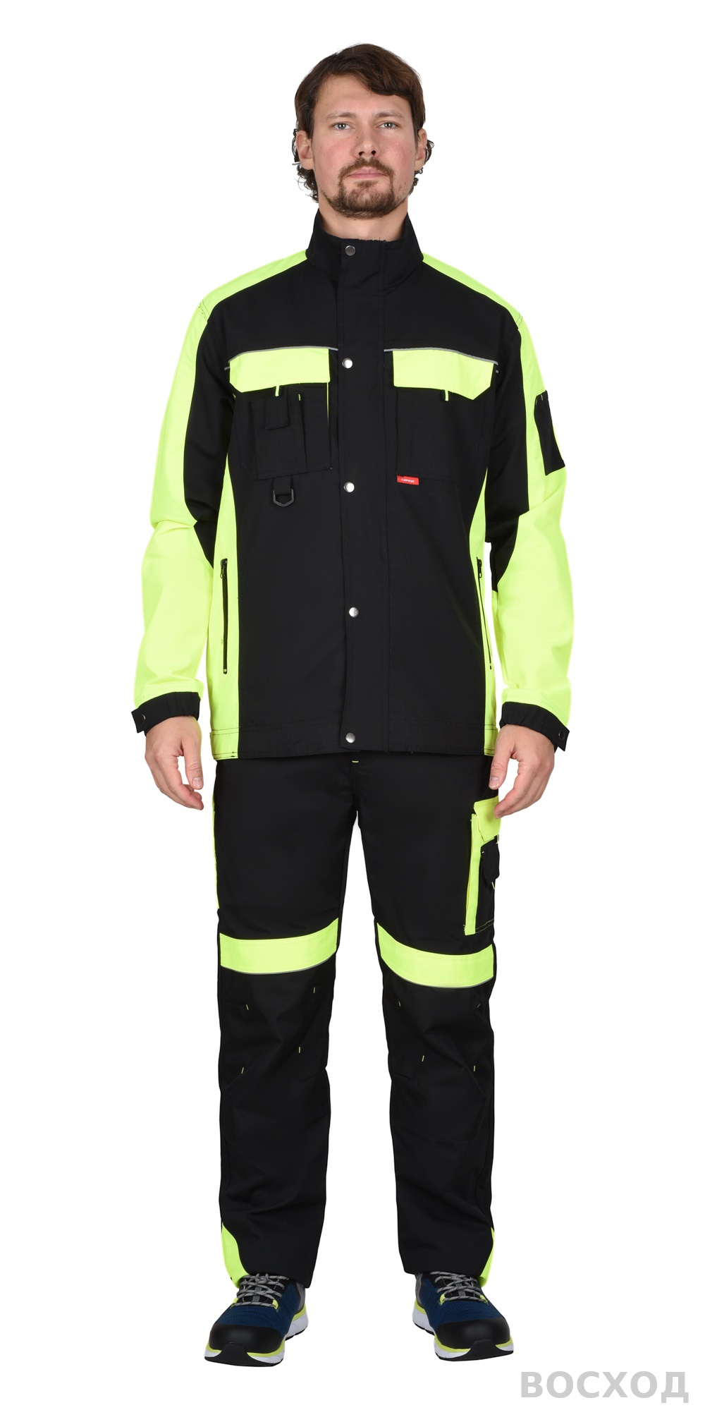 Куртка СИРИУС-ОНИКС черный с лимонным