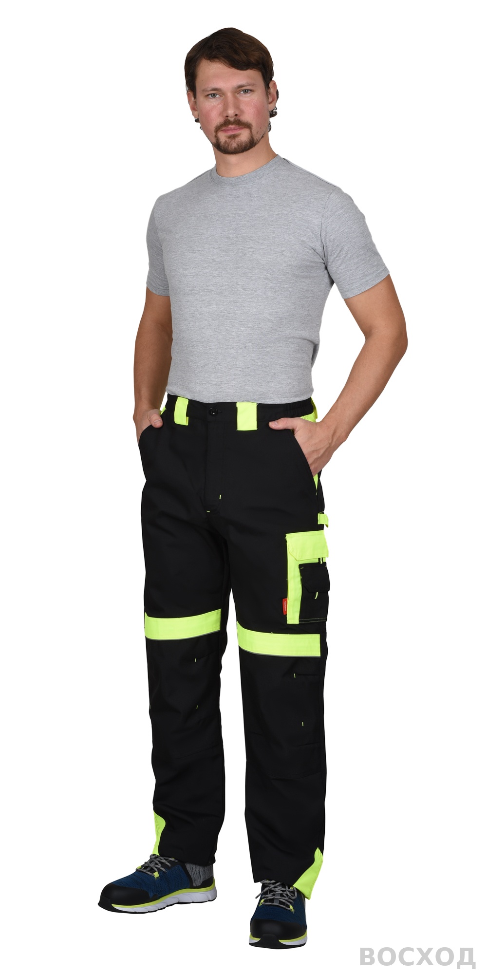 Брюки СИРИУС-ОНИКС черный с лимонным