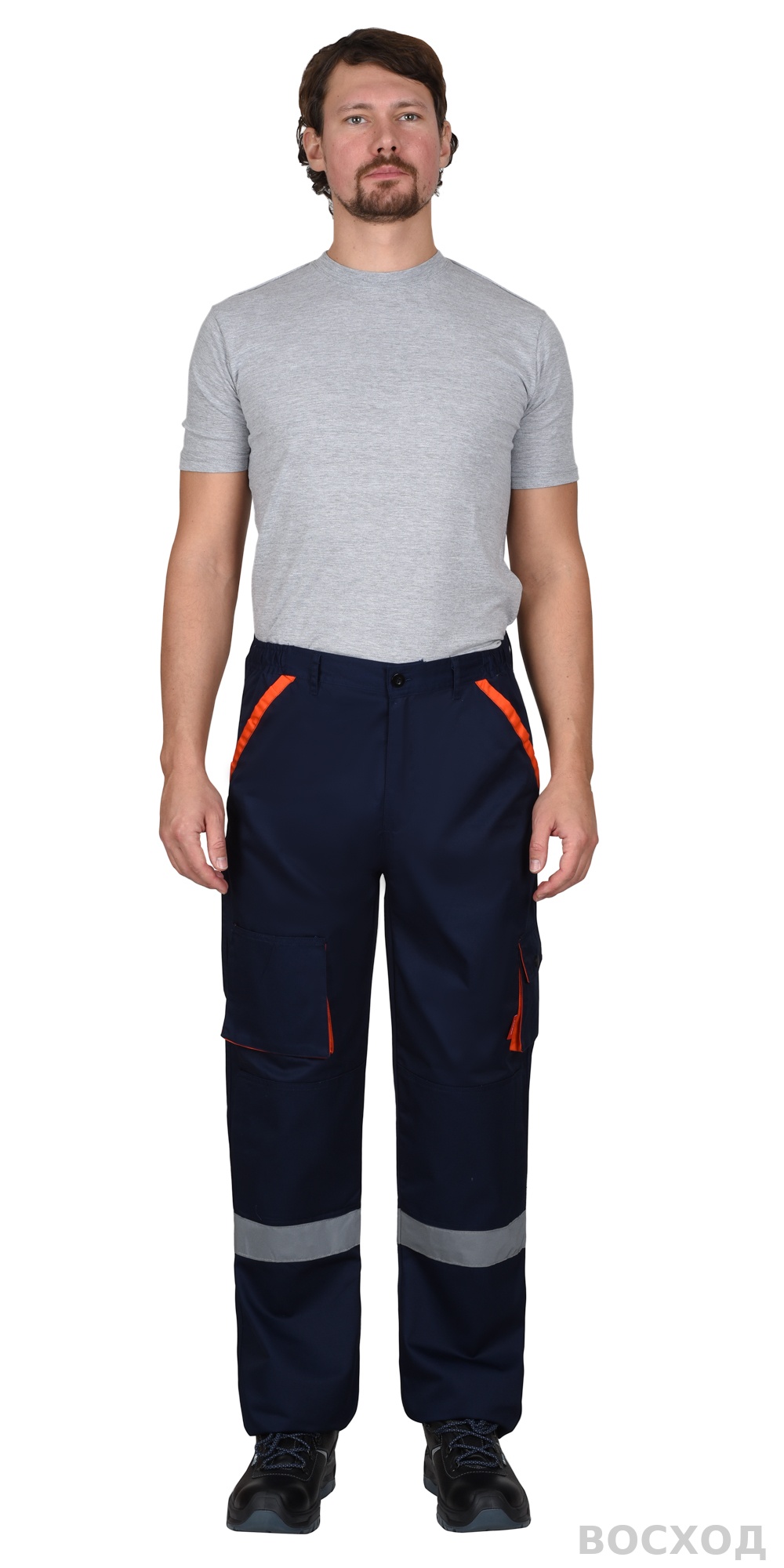 Костюм СИРИУС-БИЛДЕР куртка, брюки темно- с оранжевым