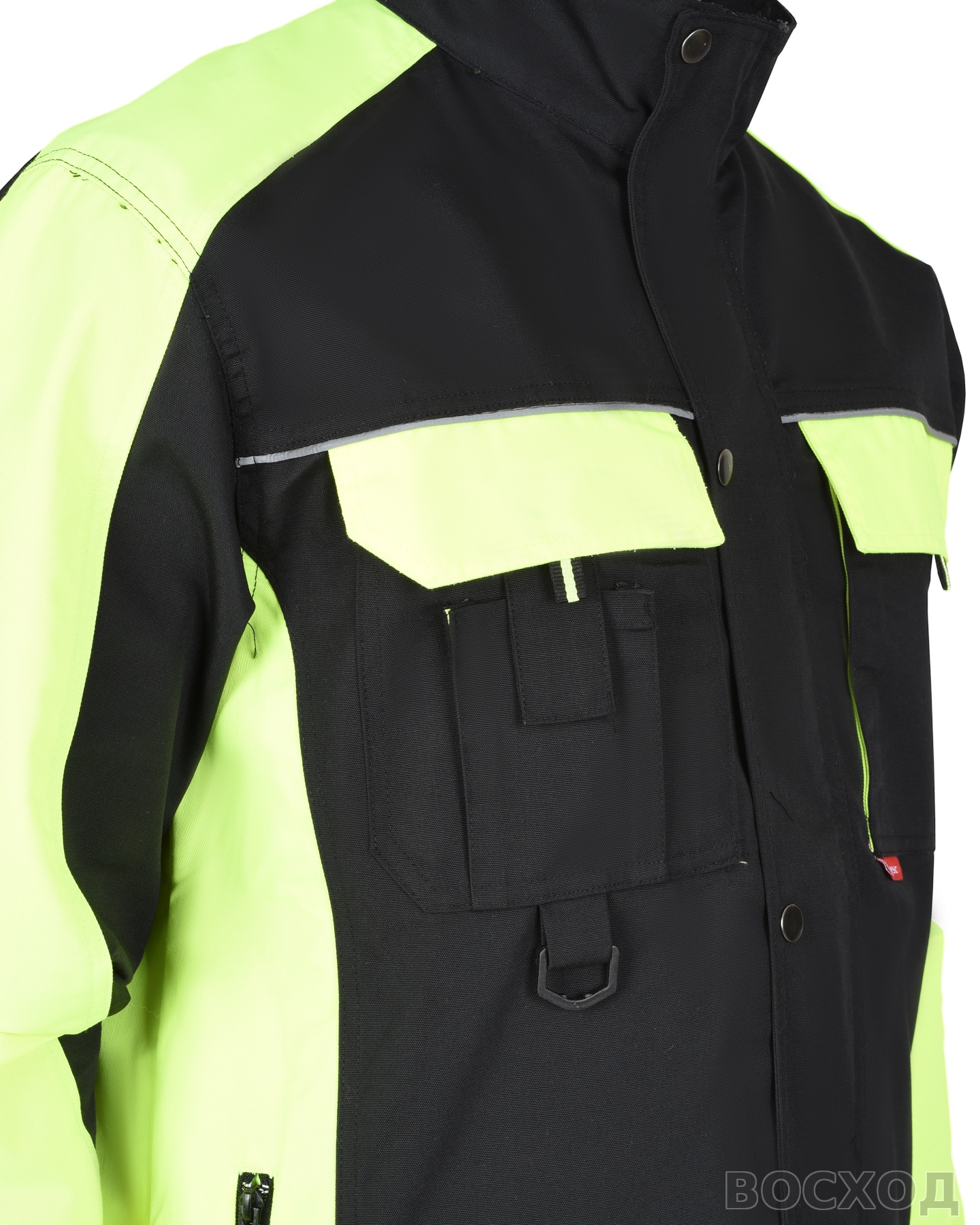 Костюм СИРИУС-ОНИКС куртка, брюки черный с лимонным