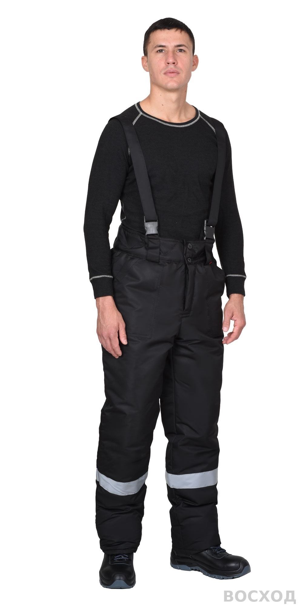 Брюки СИРИУС-АЛЕКС зимние, черные с СОП